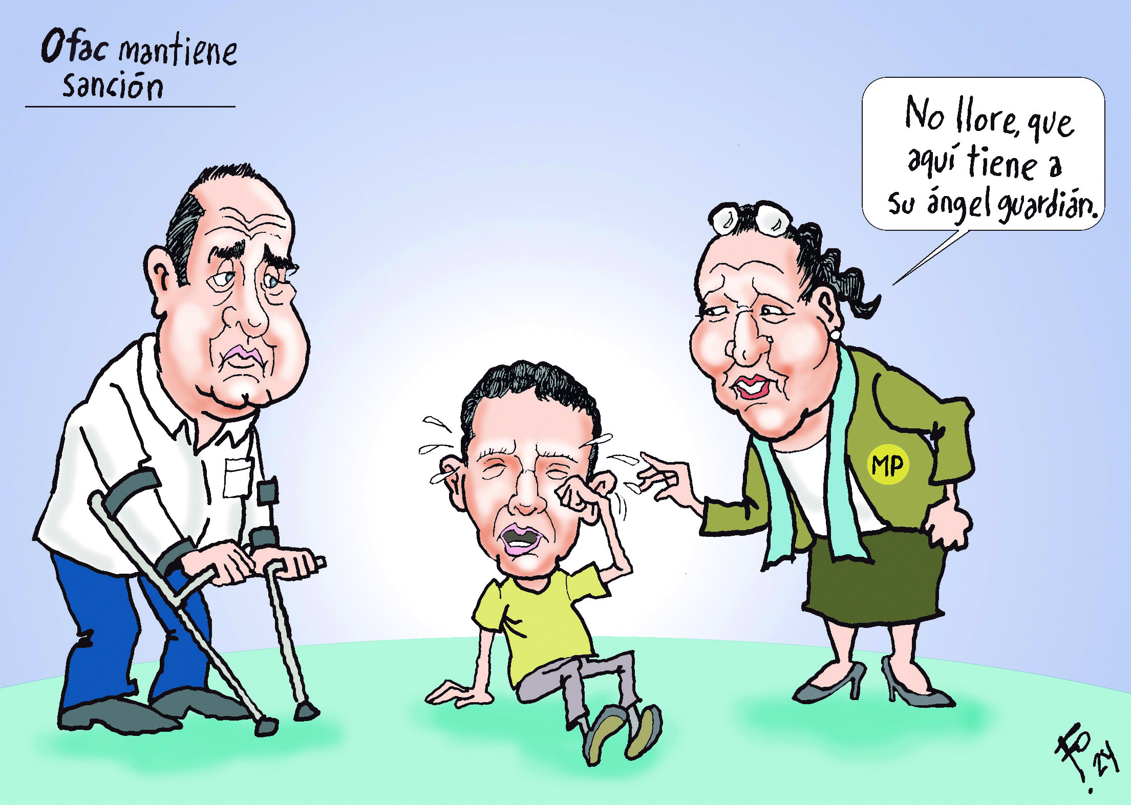 Personajes: Alejandro Giammattei, Manuel Martinez y Consuelo Porras.