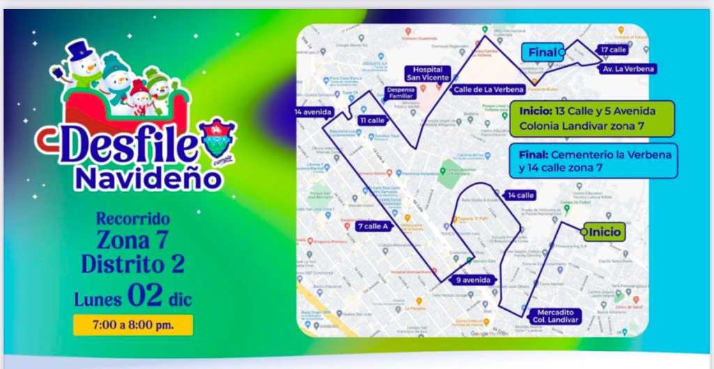 desfile navideño lunes 2 de diciembre
