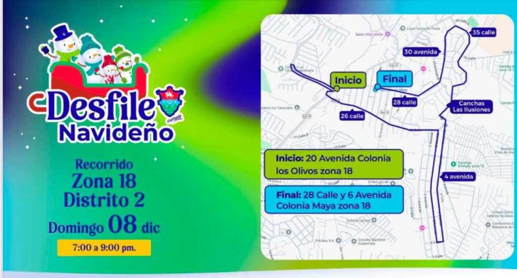 desfile navideño zona 18