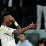 El delantero del Real Madrid Vinicius Junior recibió una millonaria oferta para jugar en Arabia Saudita. (Foto Prensa Libre: EFE).