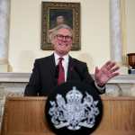 Britain's Prime Minister Keir Starmer hosts a reception to mark Holocaust Memorial Day at 10 Downing Street, in central London, on January 22, 2025. (Photo by Alberto Pezzali / POOL / AFP)