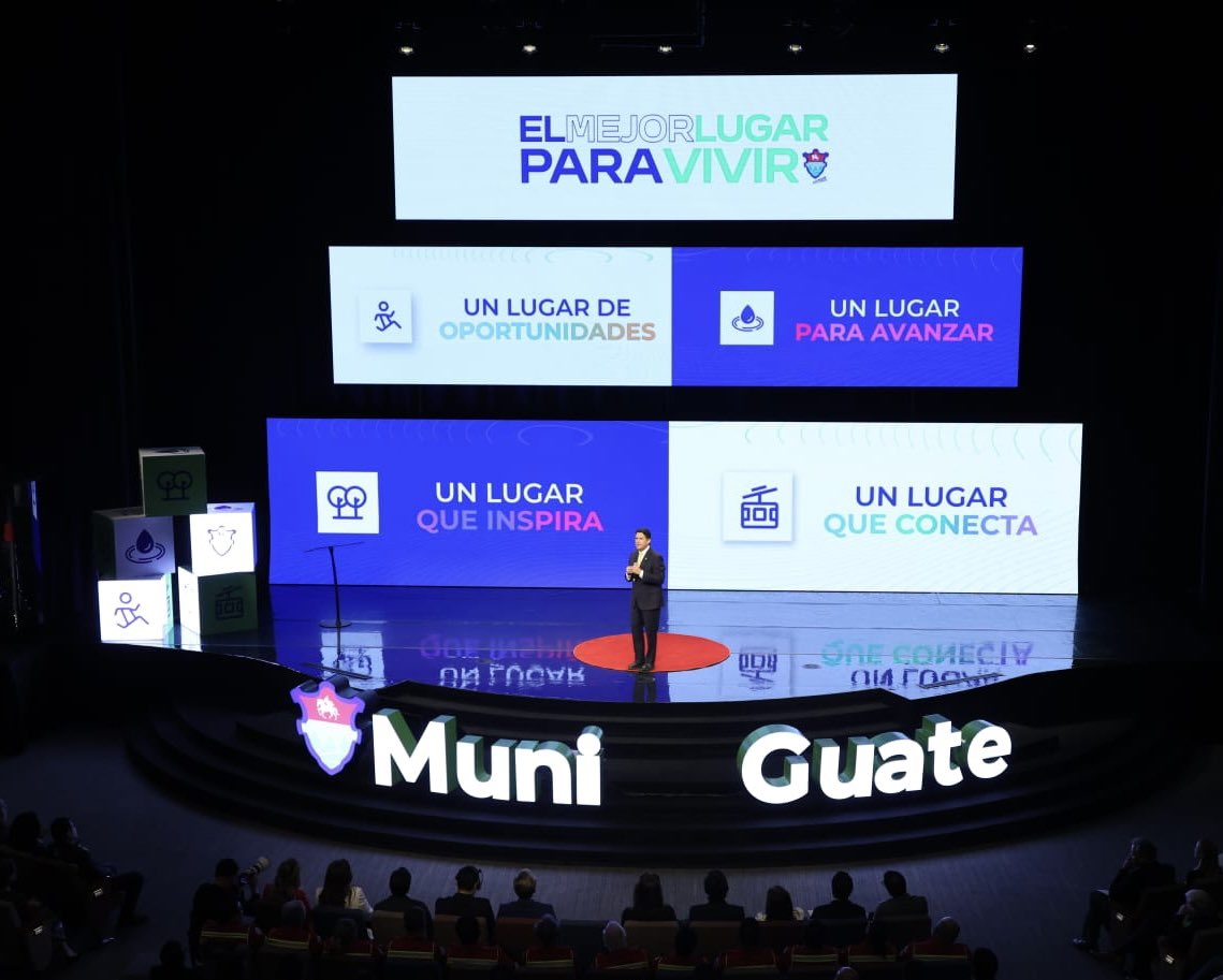 El alcalde capitalino Ricardo Quiñónez presentó los avances de la iniciativa Visión de Ciudad. (Foto Prensa Libre: @RQuinonezL)