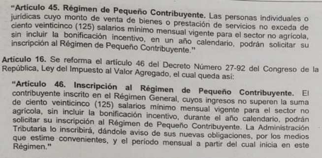 Decreto 31-2024, Congreso de la República de Guatemala, Capitulo IV, Reformas al Código Tributario, Artículo 16.