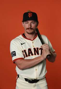 SCOTTSDALE, ARIZONA - FEBRUARY 20: Wade Meckler #53 poses during San Francisco Giants spring training photo day at Scottsdale Stadium on February 20, 2025 in Scottsdale, Arizona.   Jamie Squire/Getty Images/AFP (Photo by JAMIE SQUIRE / GETTY IMAGES NORTH AMERICA / Getty Images via AFP)