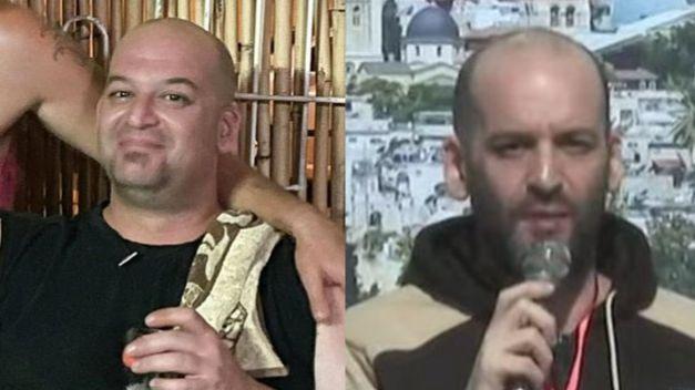 Yair Horn, antes y después de su cautiverio. Estado de Israel / X