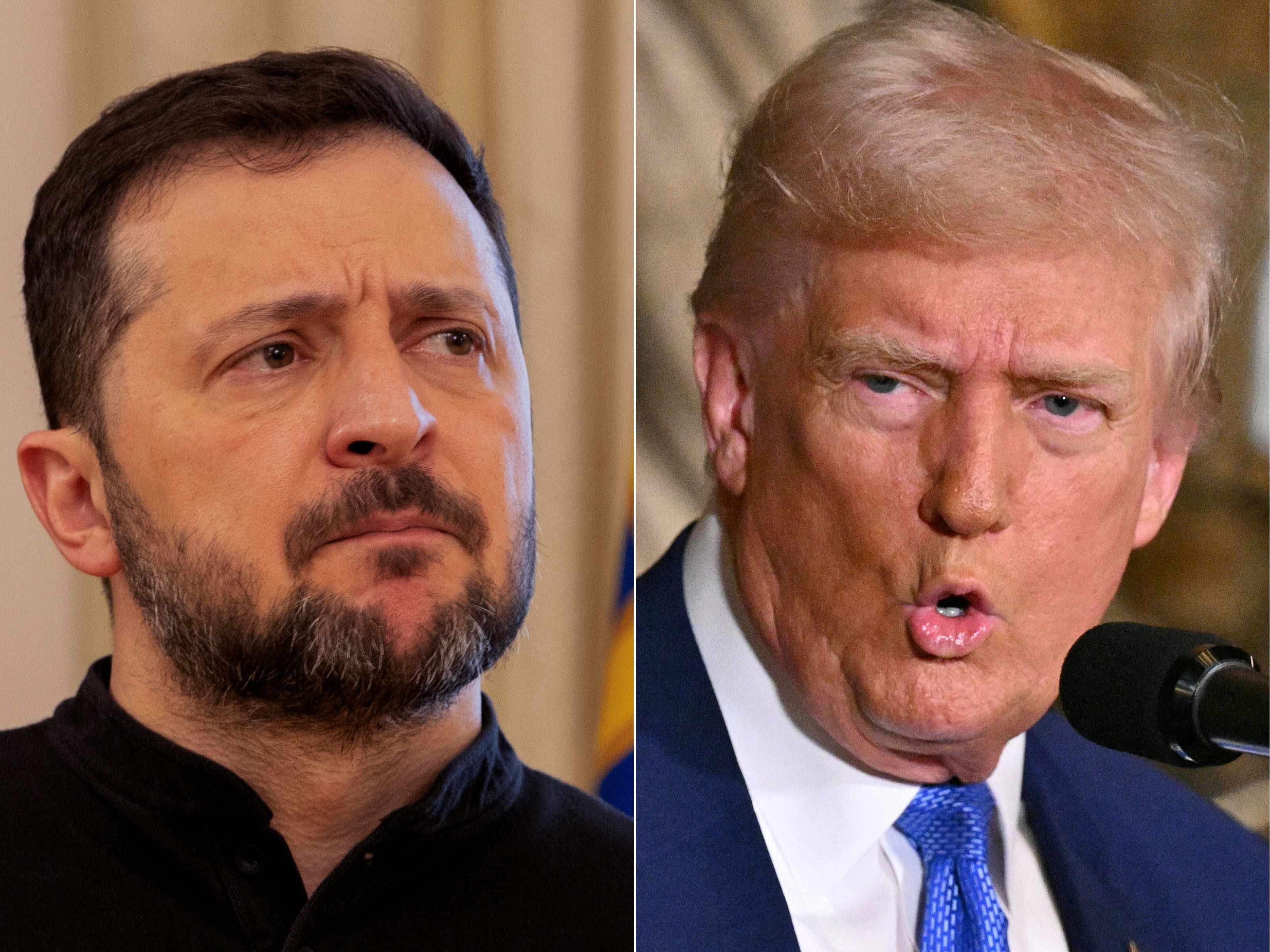 Donald Trump y Volodimir Zelenski