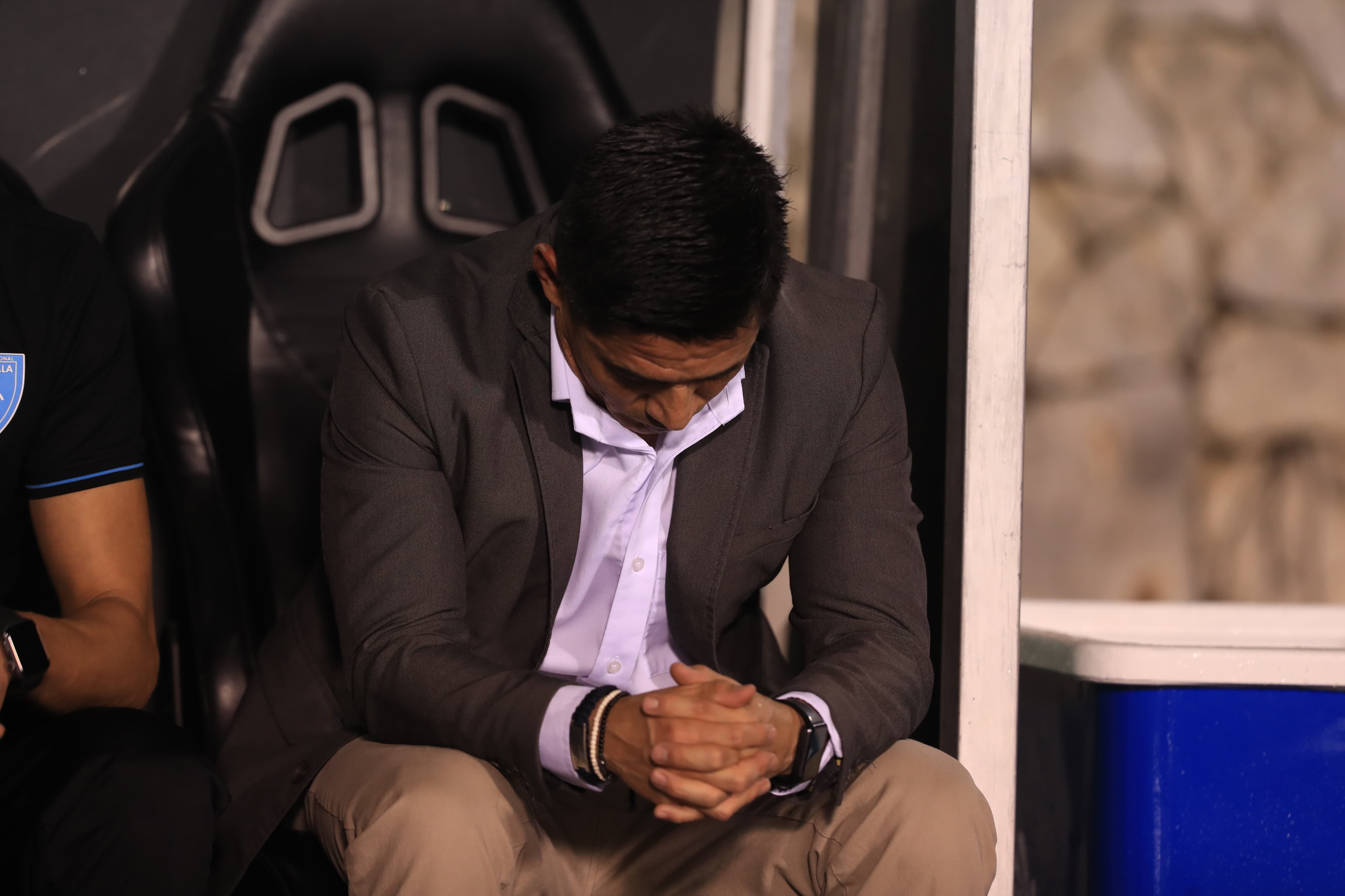 El técnico Rigoberto Gómez durante el partido contra Haití.