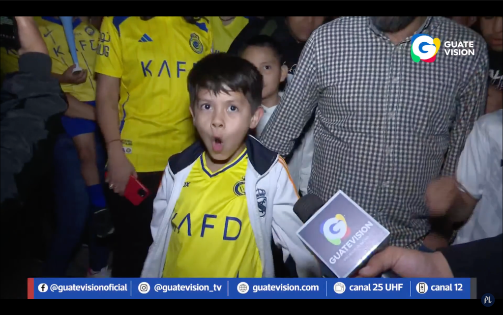 El joven guatemalteco realizó un "Siuuu" en honor a Cristiano Ronaldo.