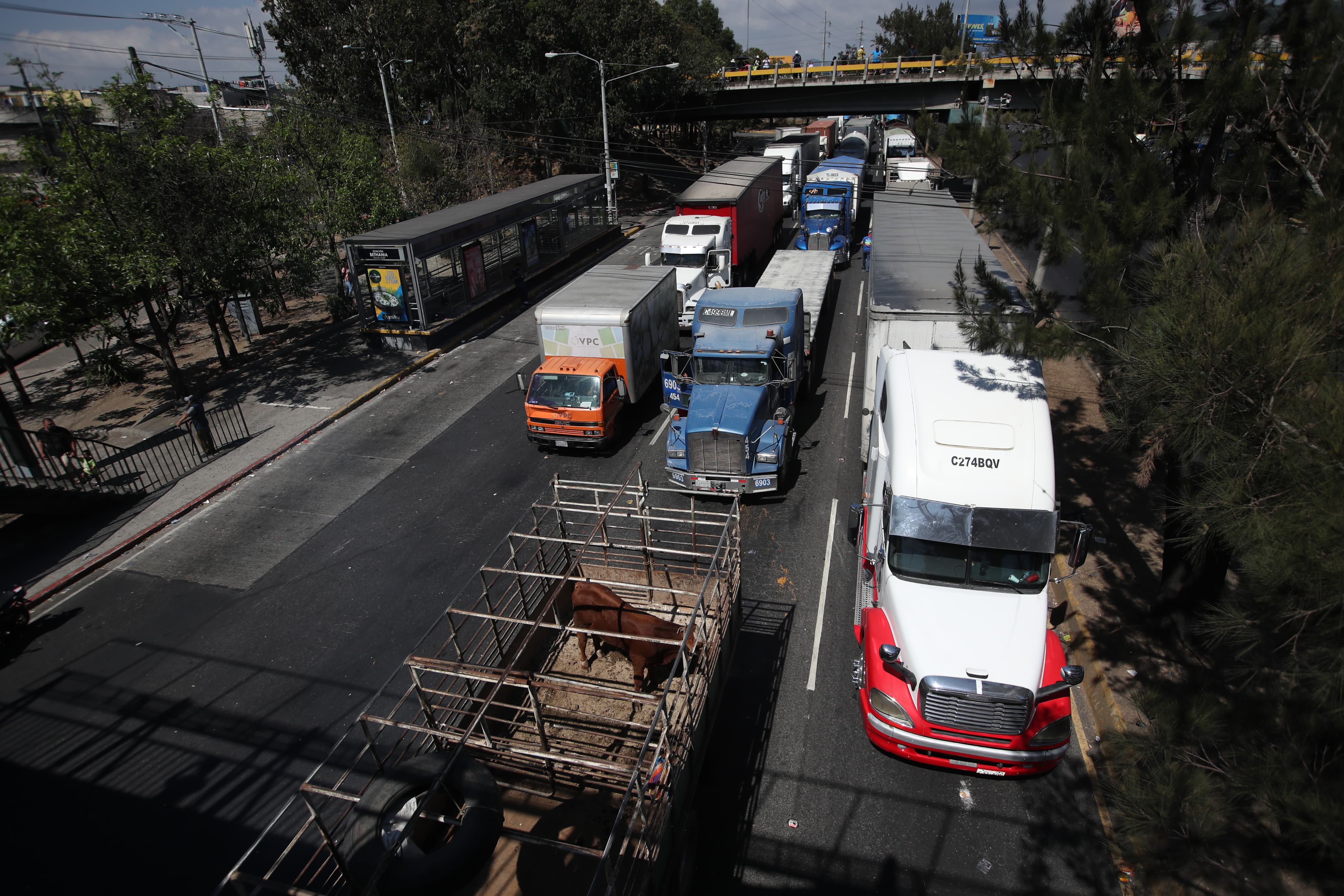Más de 31 puntos de Guatemala han sido boqueados este 19 de marzo. (Foto Prensa Libre: Erick Ávila)
