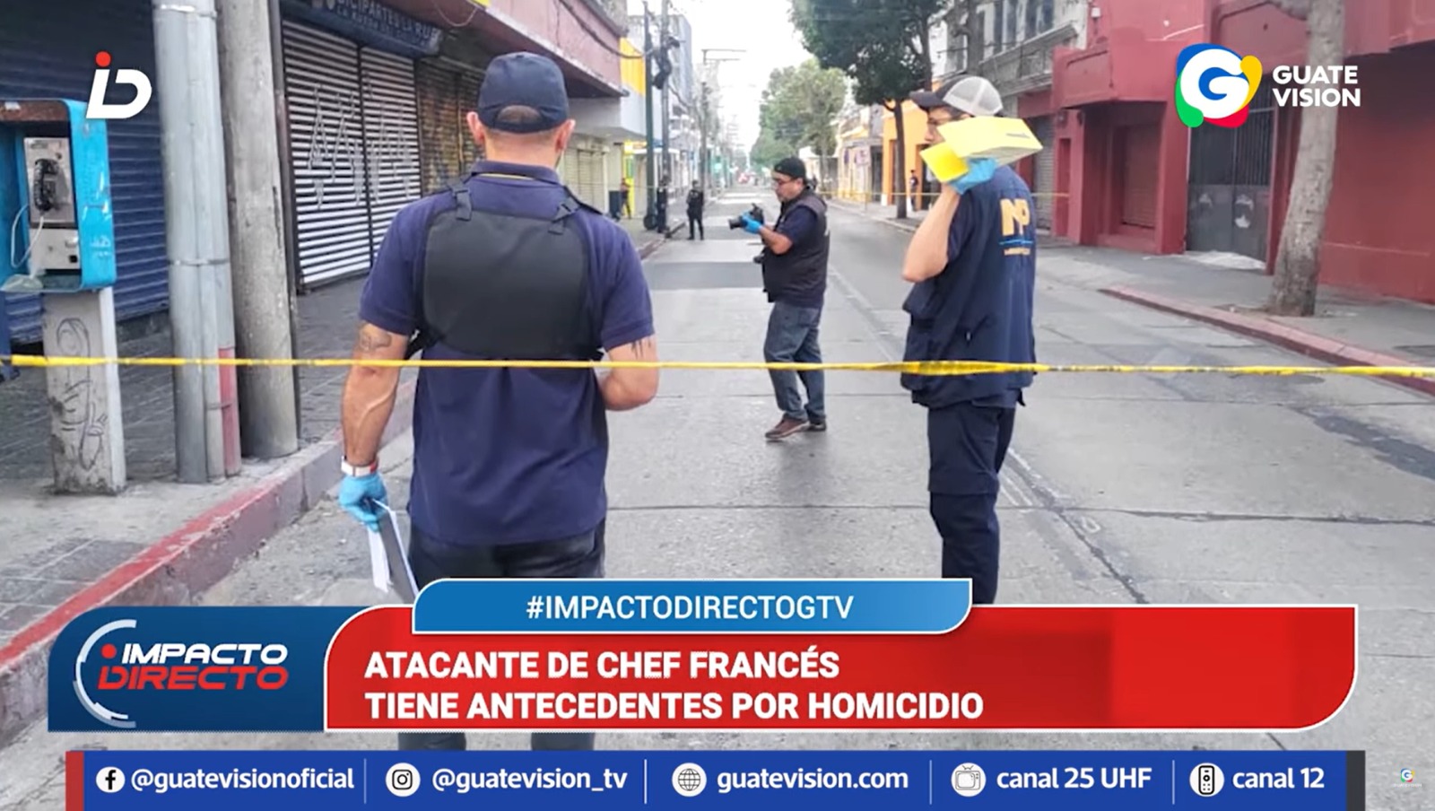 El chef francés, Antoine Urbina, resulta herido tras intentar ayudar a personas que estaban siendo asaltadas. (Foto Prensa Libre: Impacto Directo)