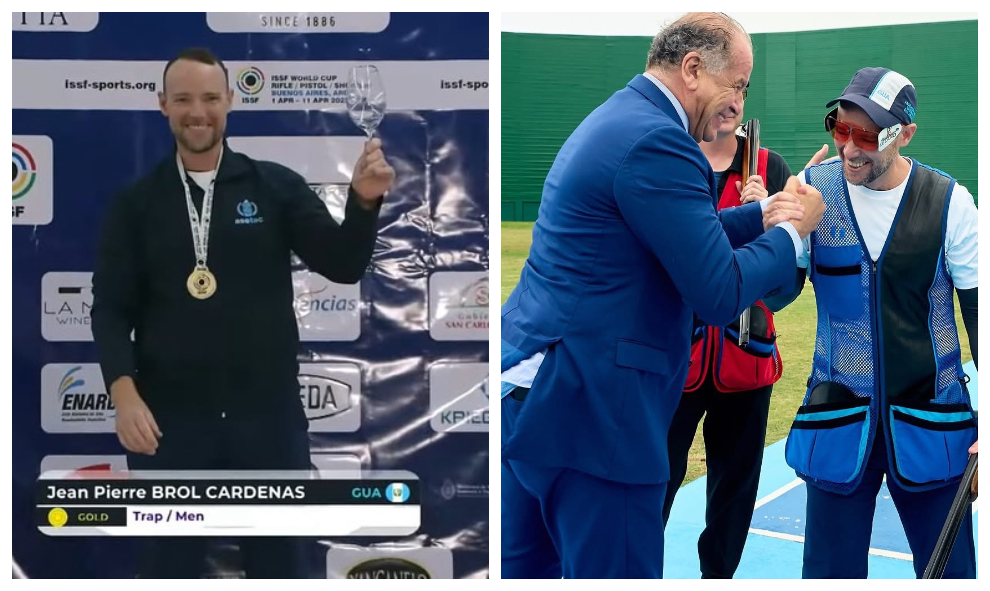 Jean Pierre Brol gana el oro en la Copa del Mundo de Tiro, que se  llevó a cabo en Argentina. (Fotos Cortesía Copa Mundial).