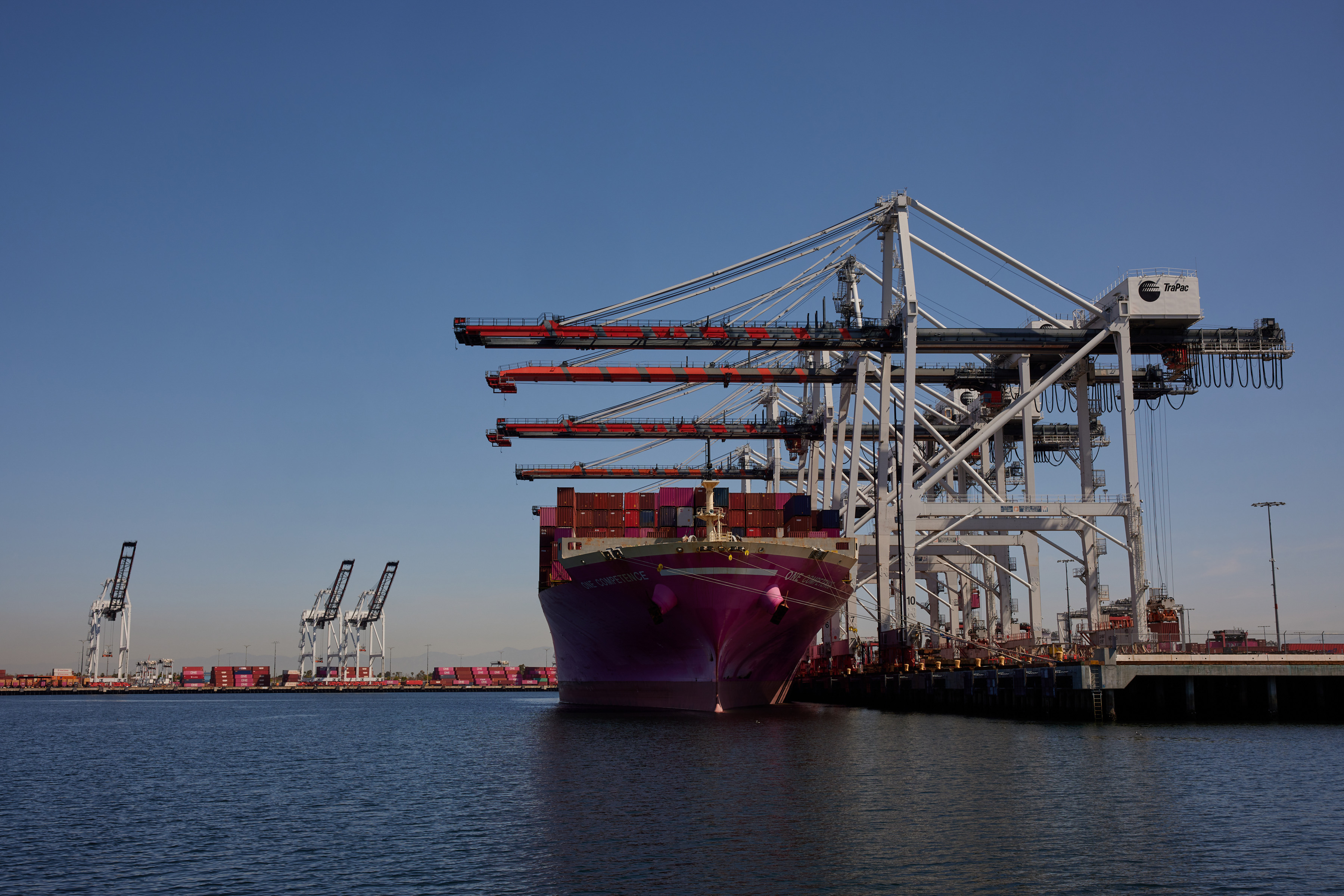 FILE — The Port of Los Angeles in San Pedro, Calif., April 7, 2025. President Donald Trump’s trade war is expected to slow economic growth across the globe this year, in large part because his aggressive use of tariffs is likely to weigh heavily on the United States, the world’s largest economy. (Maggie Shannon/The New York Times)
