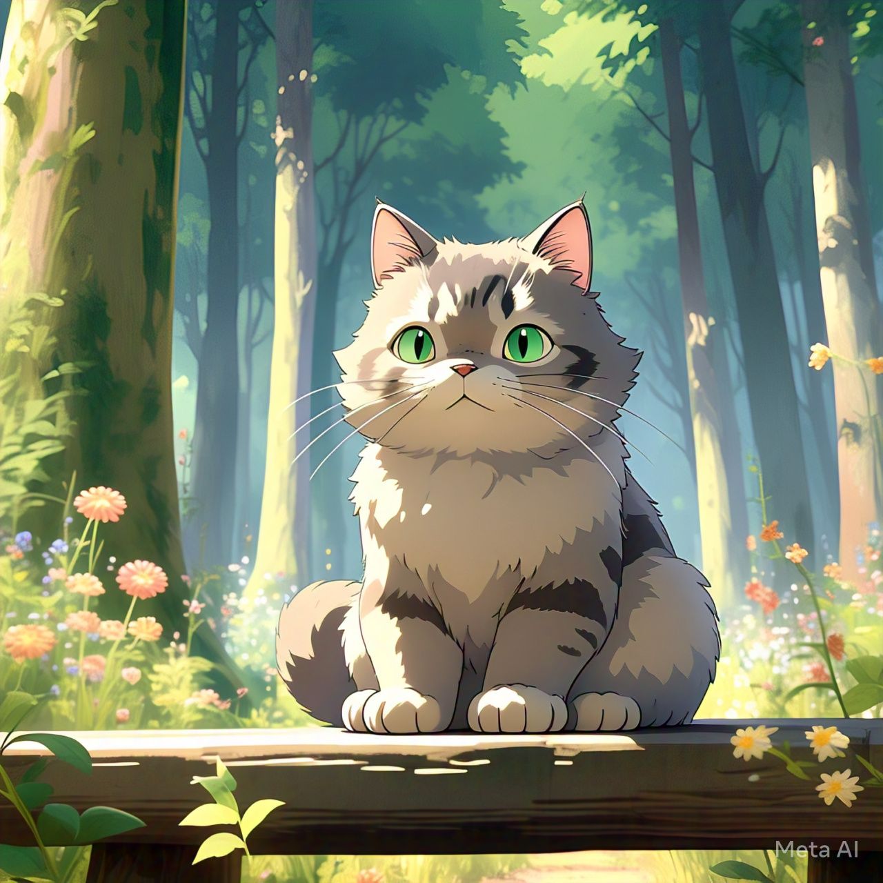 Gato creado con Meta AI para fines ilustrativos