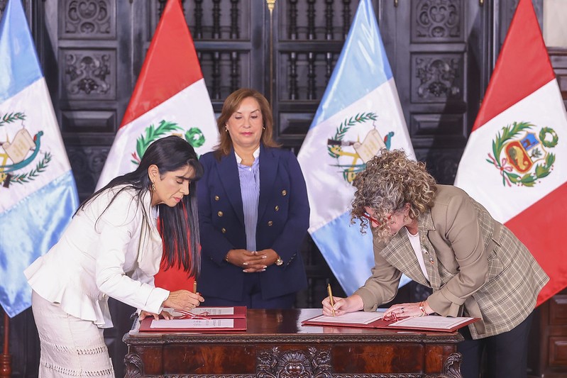 TLC CON Perú Guatemala y Perú firman convenio para reactivar TLC Foto Mineco