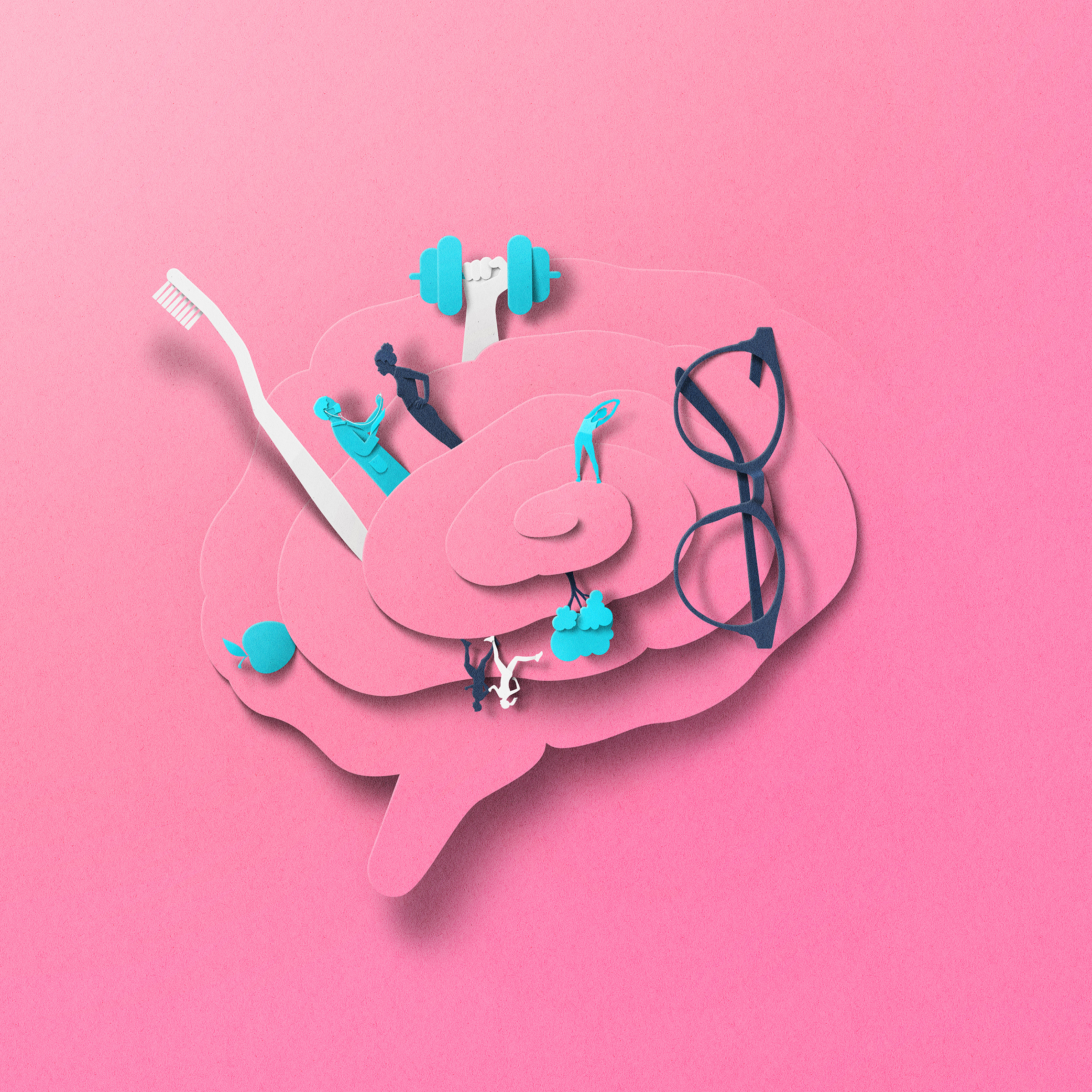 BC-WELL-BRAIN-TIPS-ART-NYTSF — Easy everyday habits can help keep you sharp. And it’s never too late to start them. (Eiko Ojala/The New York Times) — FOR USE ONLY WITH WELL STORY BC-WELL-BRAIN-TIPS-ART-NYTSF BY MOHANA RAVINDRANATH. ALL OTHER USE PROHIBITED.