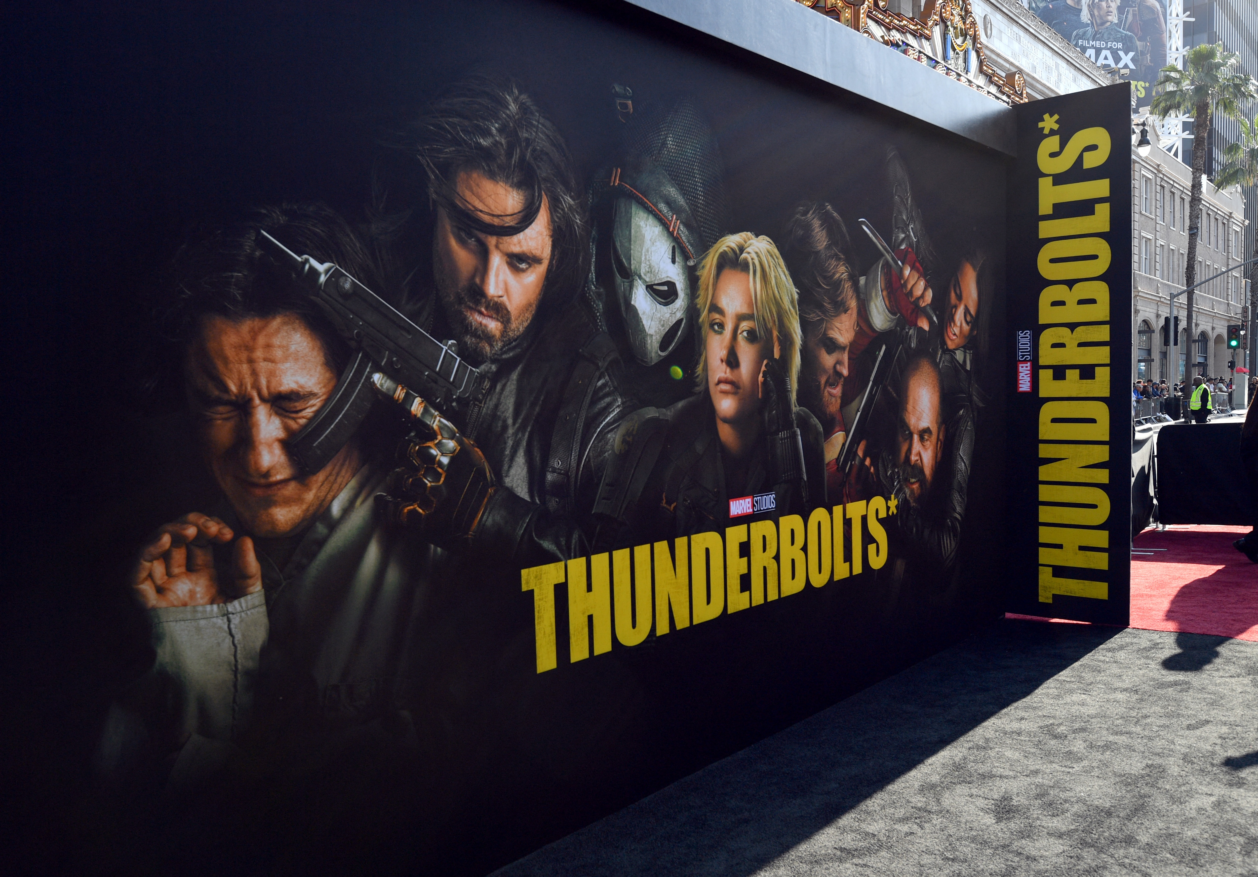 HOLLYWOOD, CALIFORNIA - APRIL 28: A view of atmosphere during the World Premiere of Marvel Studios' "Thunderbolts*" at Dolby Theatre in Hollywood, California on April 28, 2025.   Alberto E. Rodriguez/Getty Images for Disney/AFP (Photo by Alberto E. Rodriguez / GETTY IMAGES NORTH AMERICA / Getty Images via AFP)