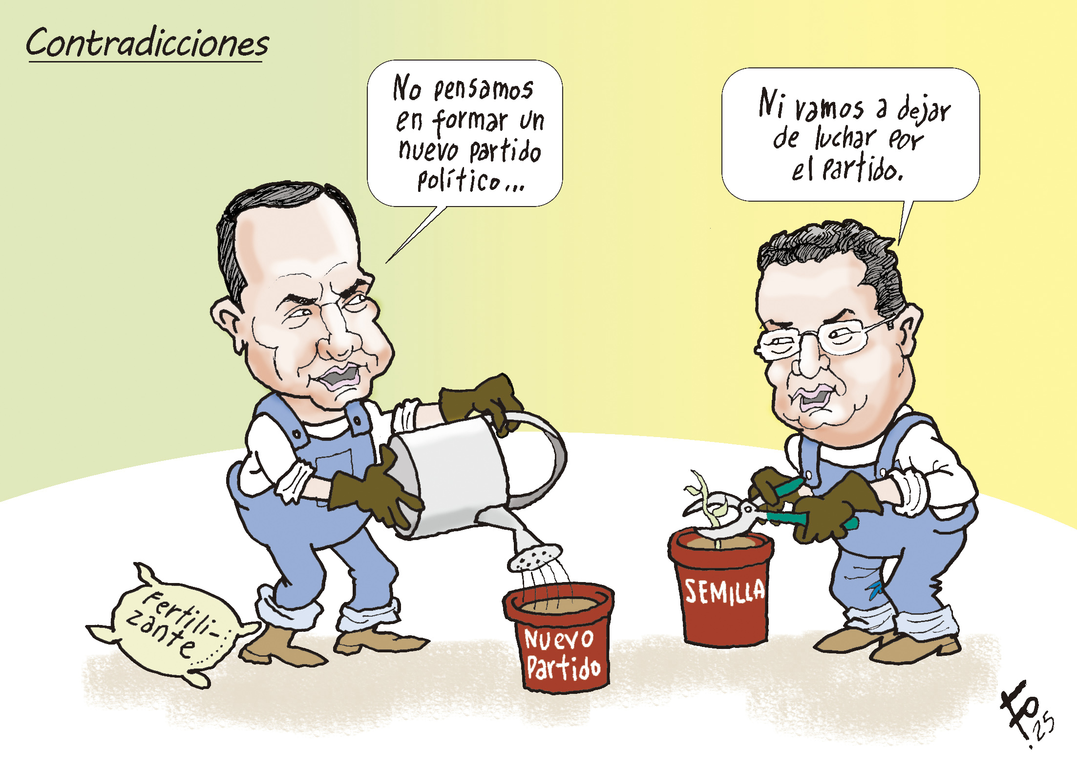 Personajes: Abelardo Pinto y Samuel Pérez.