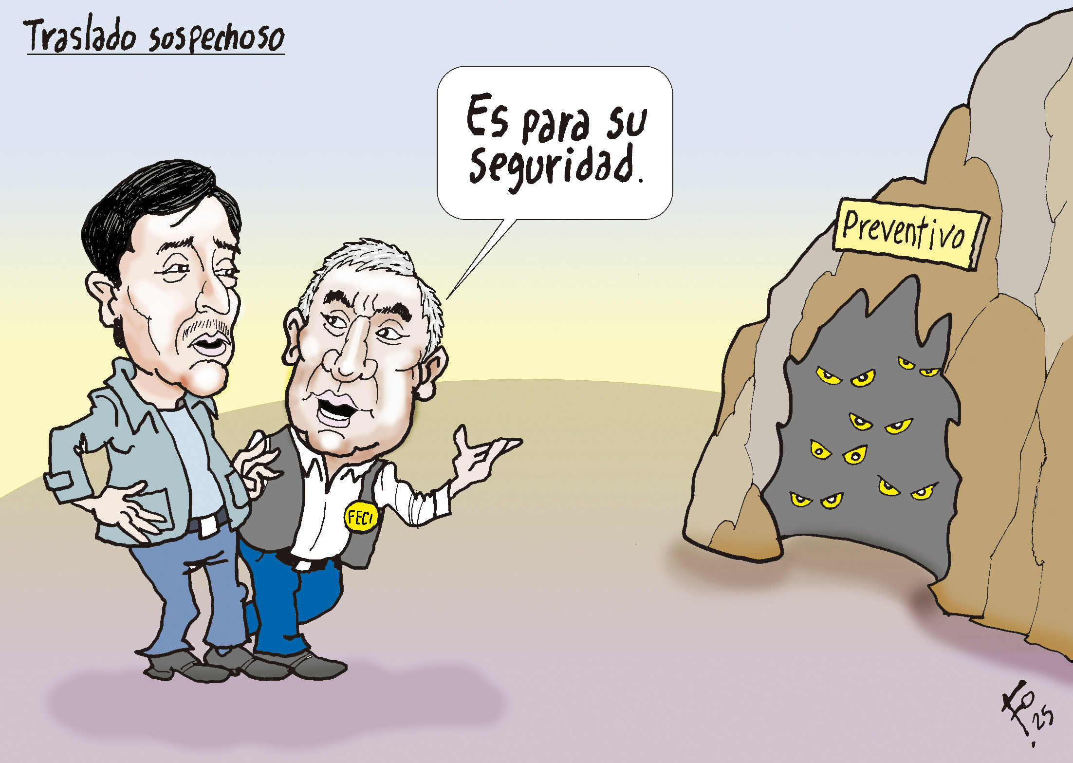 Personajes: Eduardo Masaya y Rafael Curruchiche.