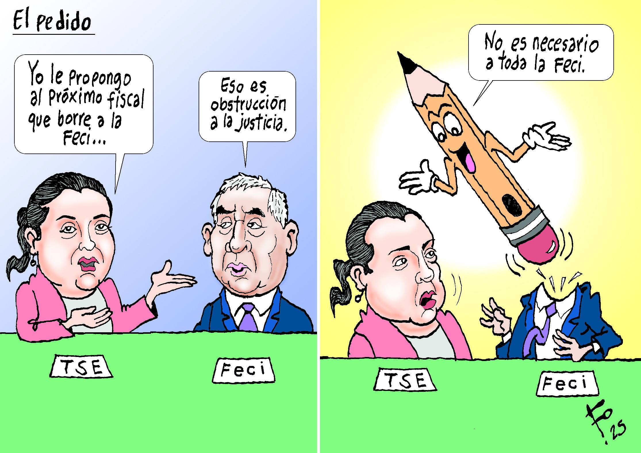 Personajes: Blanca Alfaro y Rafael Curruchiche.