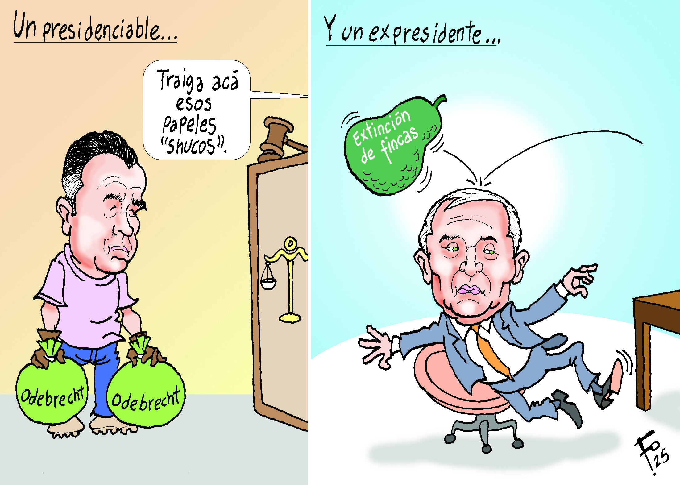 Personajes: Alejandro Sinibaldi y Otto Pérez.