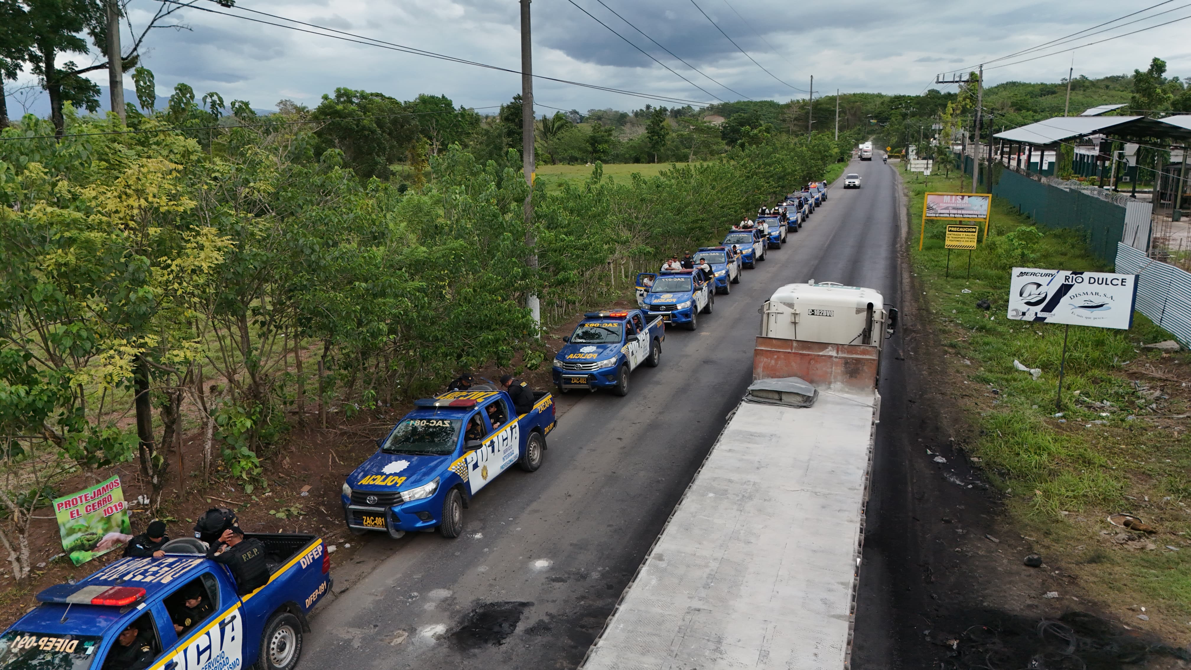 Livingston minería protestas patrullas