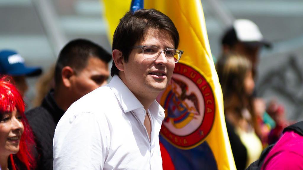 El senador y precandidato presidencial por Centro Democrático Miguel Uribe. NurPhoto/Getty Images