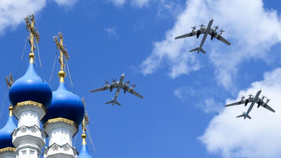 Los veteranos Tu-95 son la columna vertebral de la flota de bombarderos estratégicos de Rusia. Foto: Getty Images