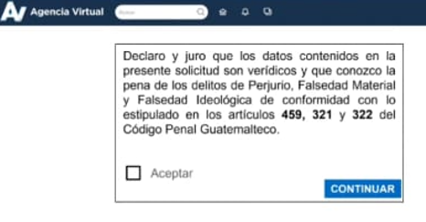 Declaración Jurada para el cese definitivo de actividades ante la SAT. (Foto, Prensa Libre)