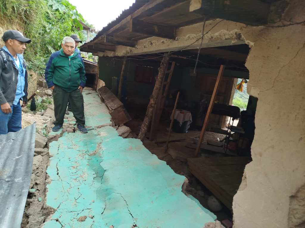 vivienda afectada por colapso estructural en San Marcos