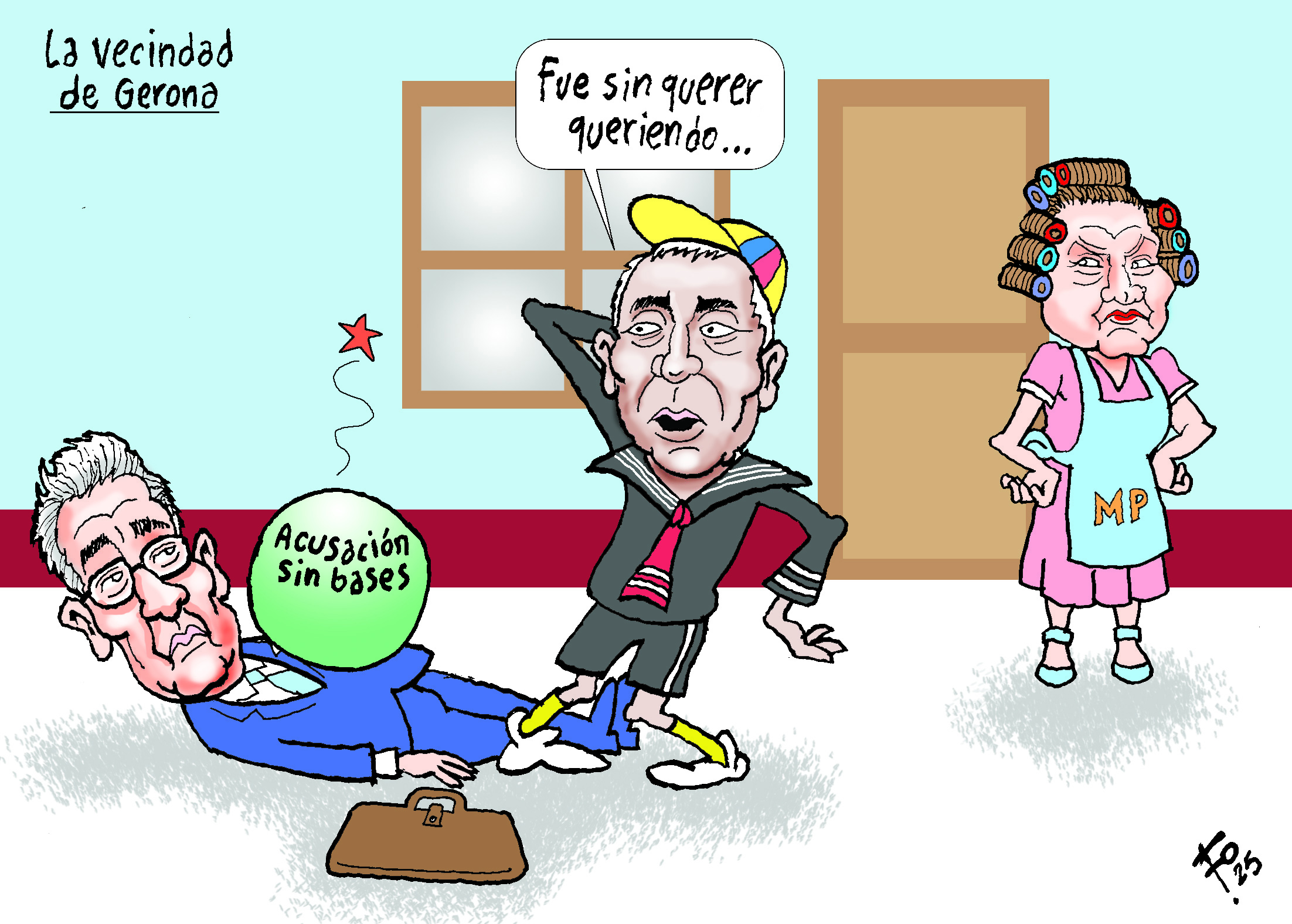 Personajes: Miguel Ángel Gálvez, Rafael Curruchiche y Consuelo Porras.