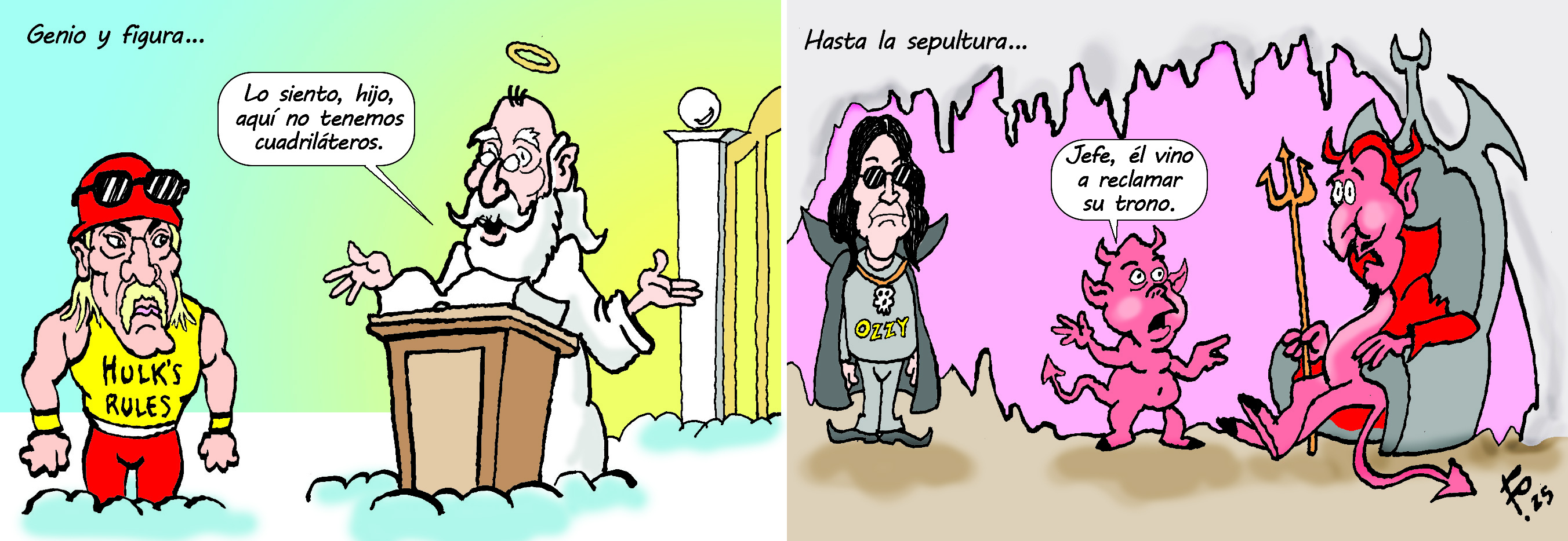 Personajes: Terry Jean Bollea (Hulk Hogan) y Ozzy Osburne.