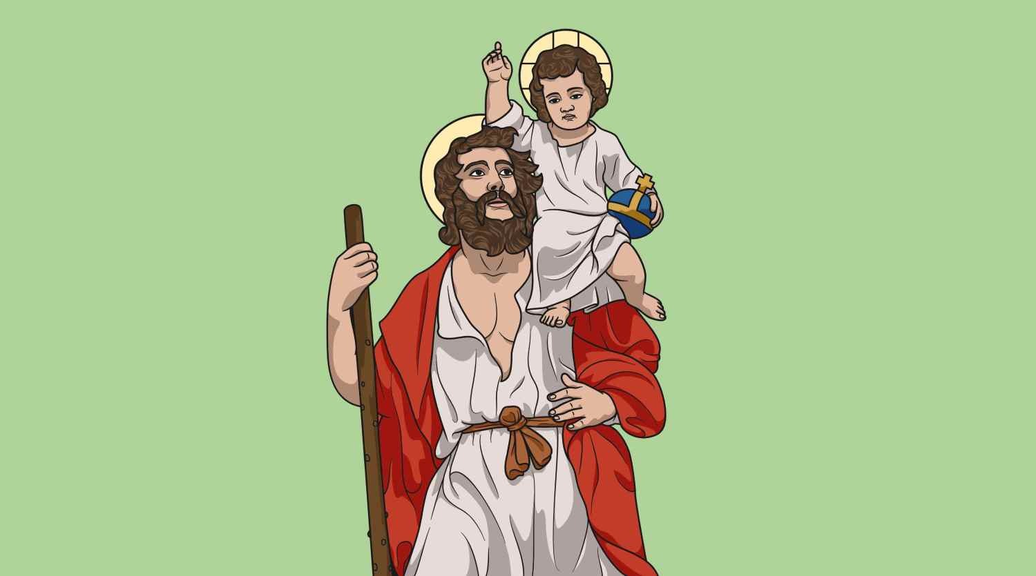 Ilustración de San Cristóbal Colorado de Lycia