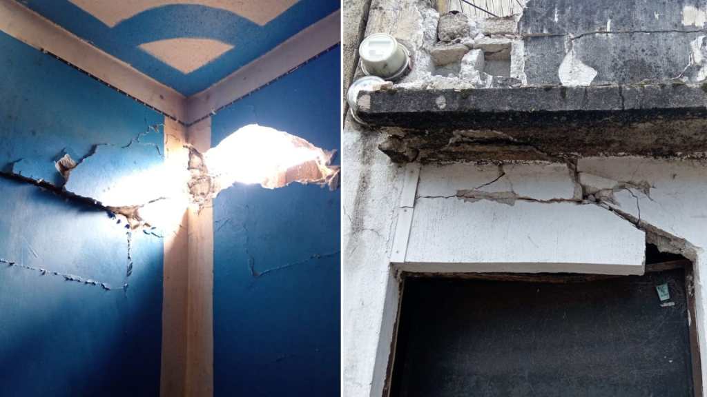 casas con danos en santa maria de jesus zona 4