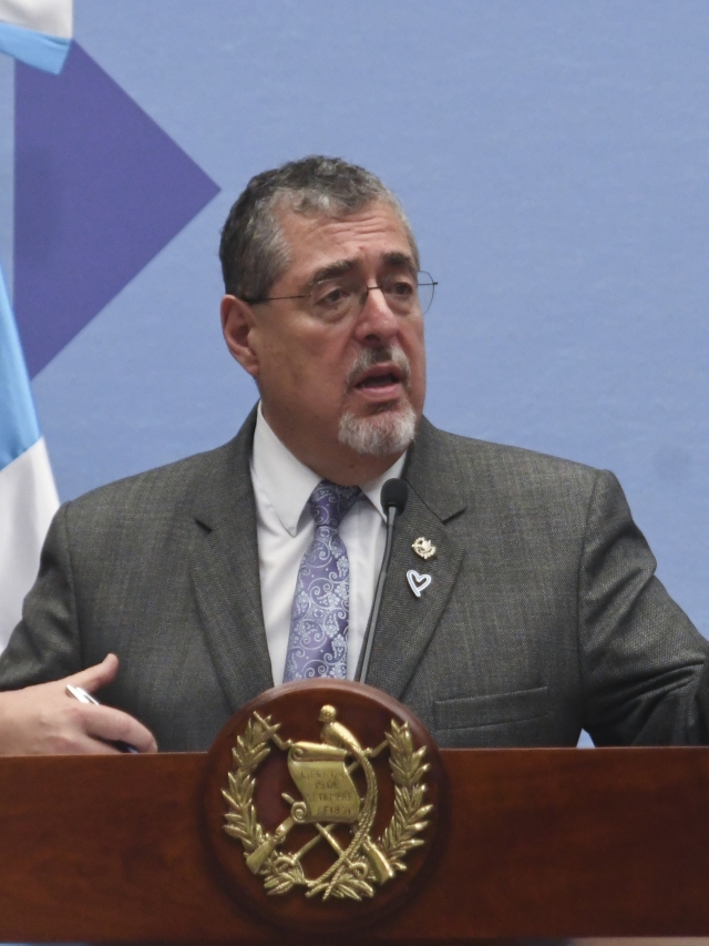 Rueda de prensa del presidente de Guatemala