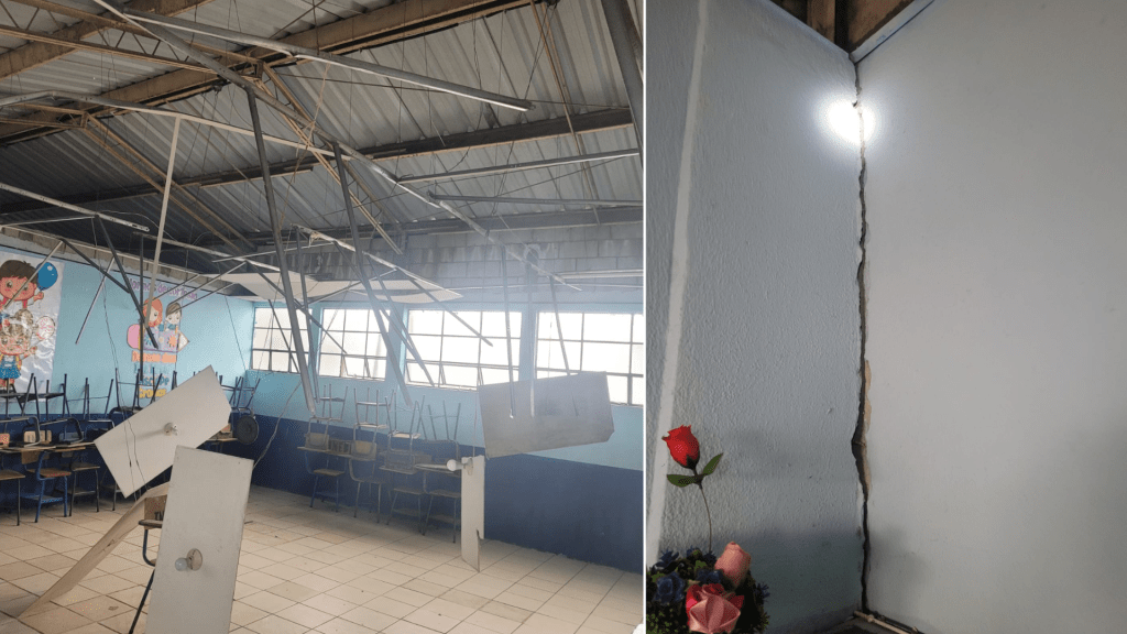 Evaluacion de danos en la Escuela Oficial Rural Mixta No 669 colonia Linda Vista zona 4 de Villa Nueva Guatemala tras la secuencia sismica
danos en la Escuela colonia Linda Vista zona 4 de Villa Nueva Guatemala por sismos julio 2025