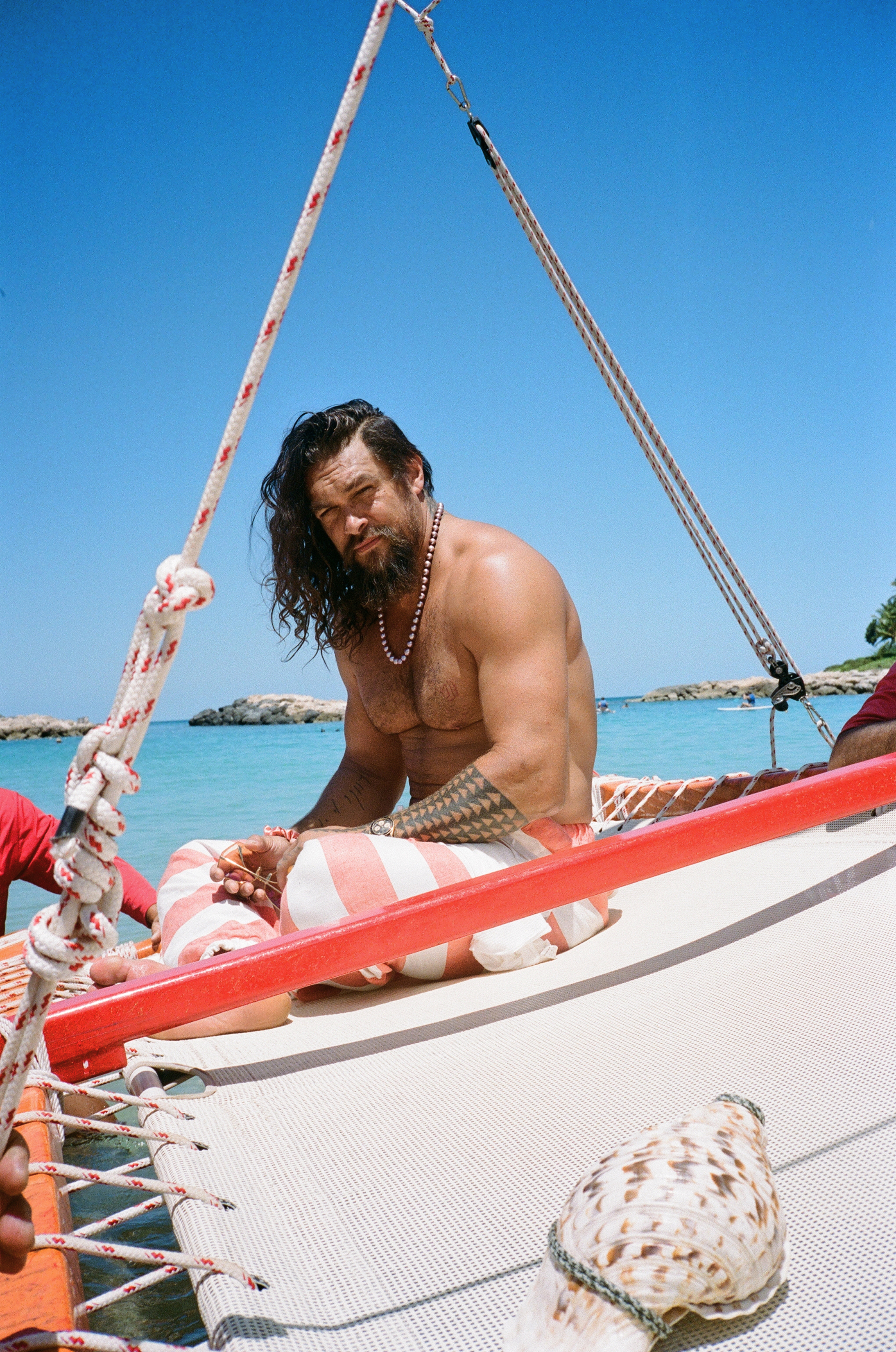Jason Momoa in Oahu, Hawaii on July 14, 2025. For “Chief of War,” the actor went from playing fictional superheroes to a real one in this epic passion project set in Hawaii. (Magdalena Wosinska/The New York Times)