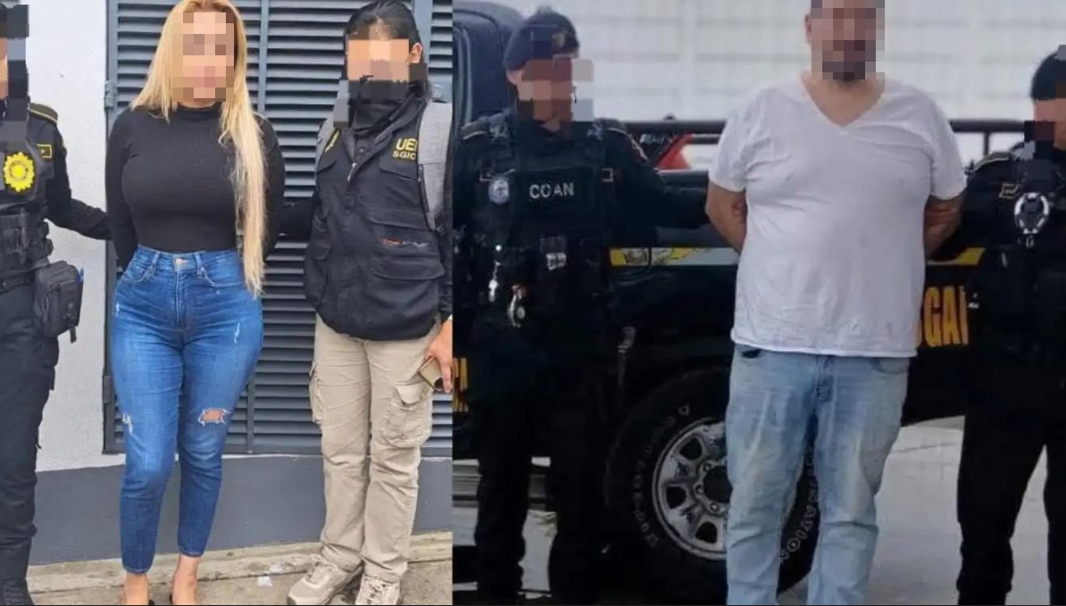 La salvadoreña Irma Eloísa Molina Alvarado, de 38 años, conocida como la Muñeca,  y Fernando Antonio Morales Chinchilla, 37, serían los cabecillas de la estructura criminal DMS o DiMassimo Spa, dedicada a la explotación sexual. (Foto Prensa Libre: PNC)