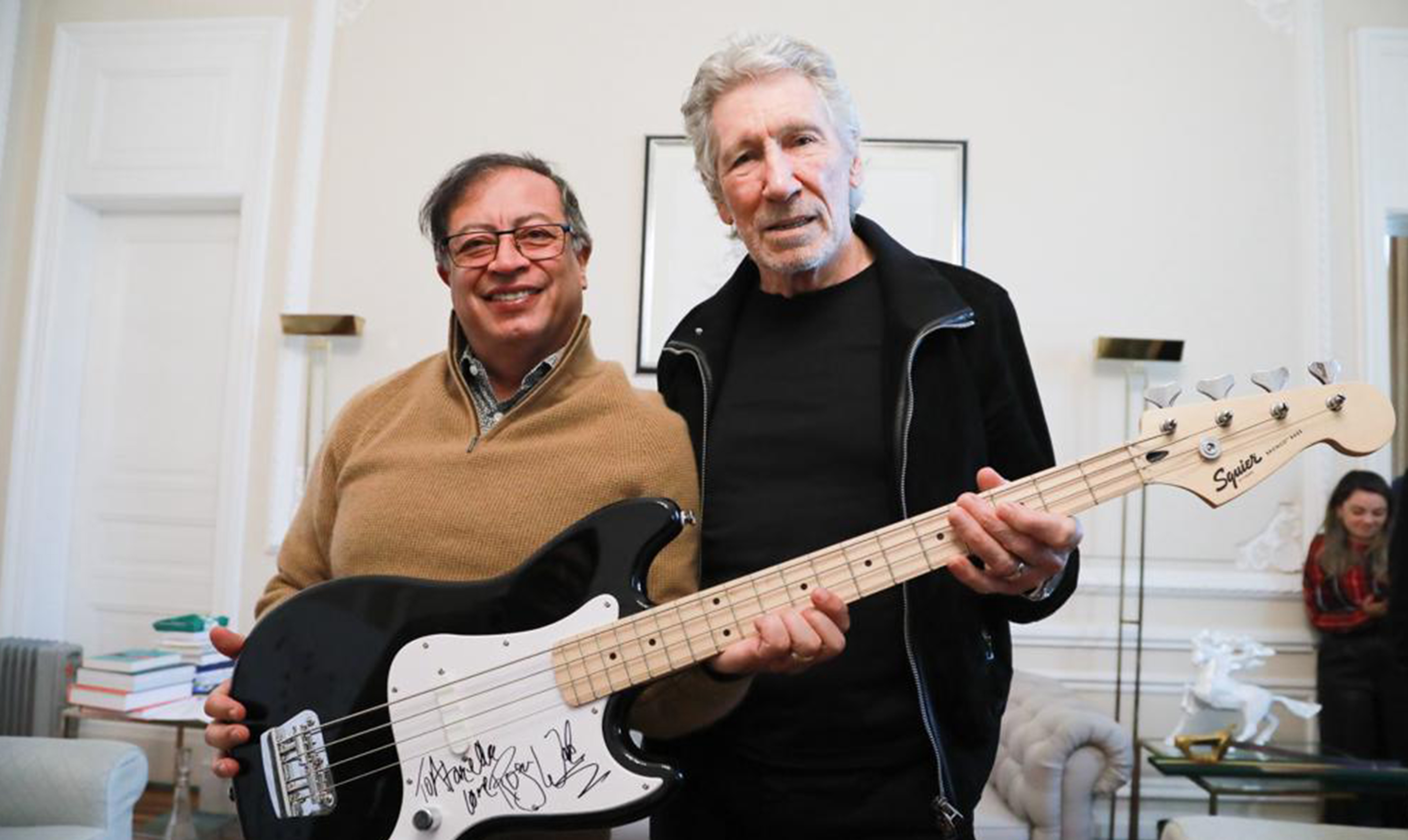 Gustavo Petro y Roger Waters Bogotá