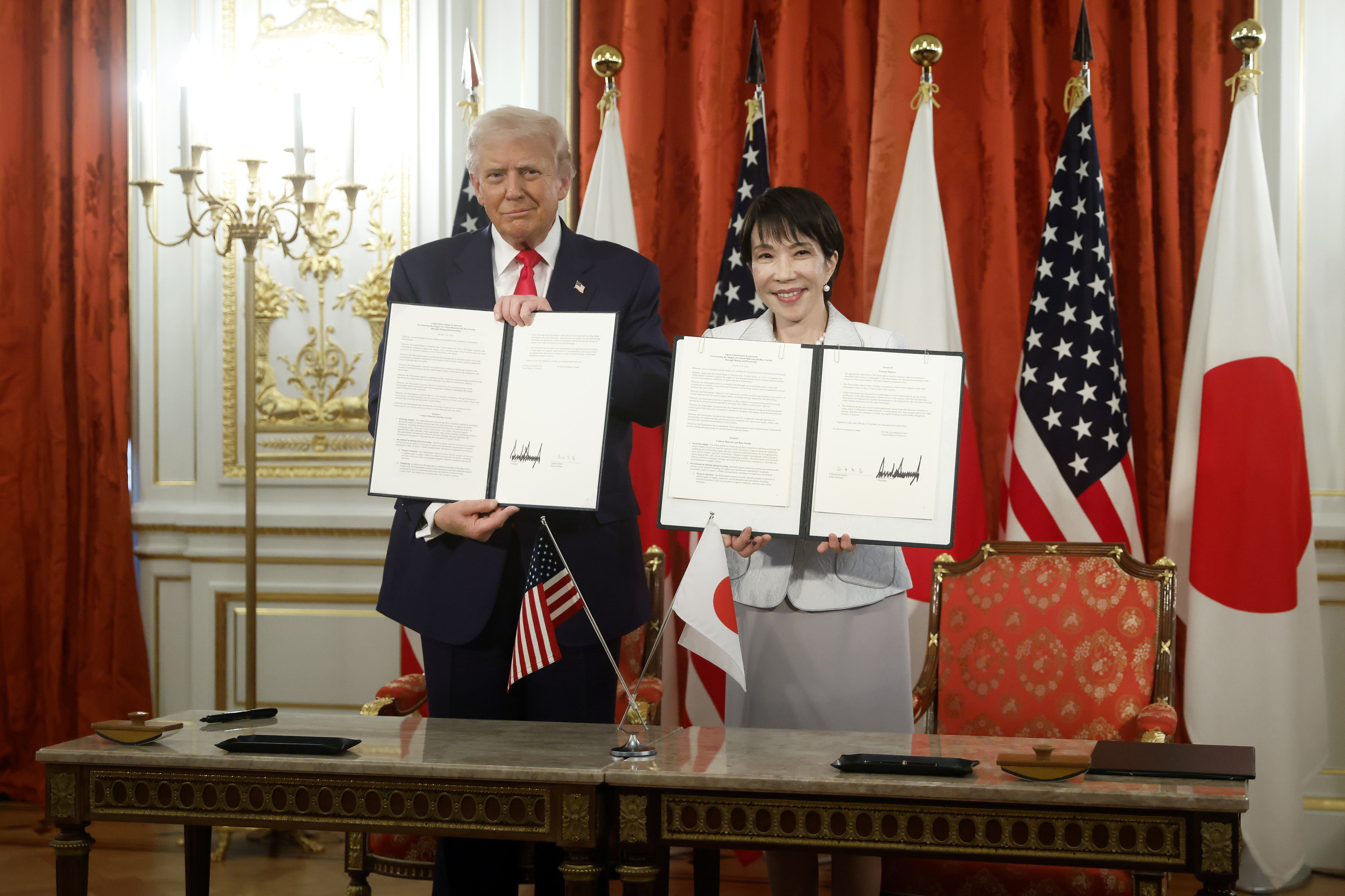 Donad Trump con Sanae Takaichi