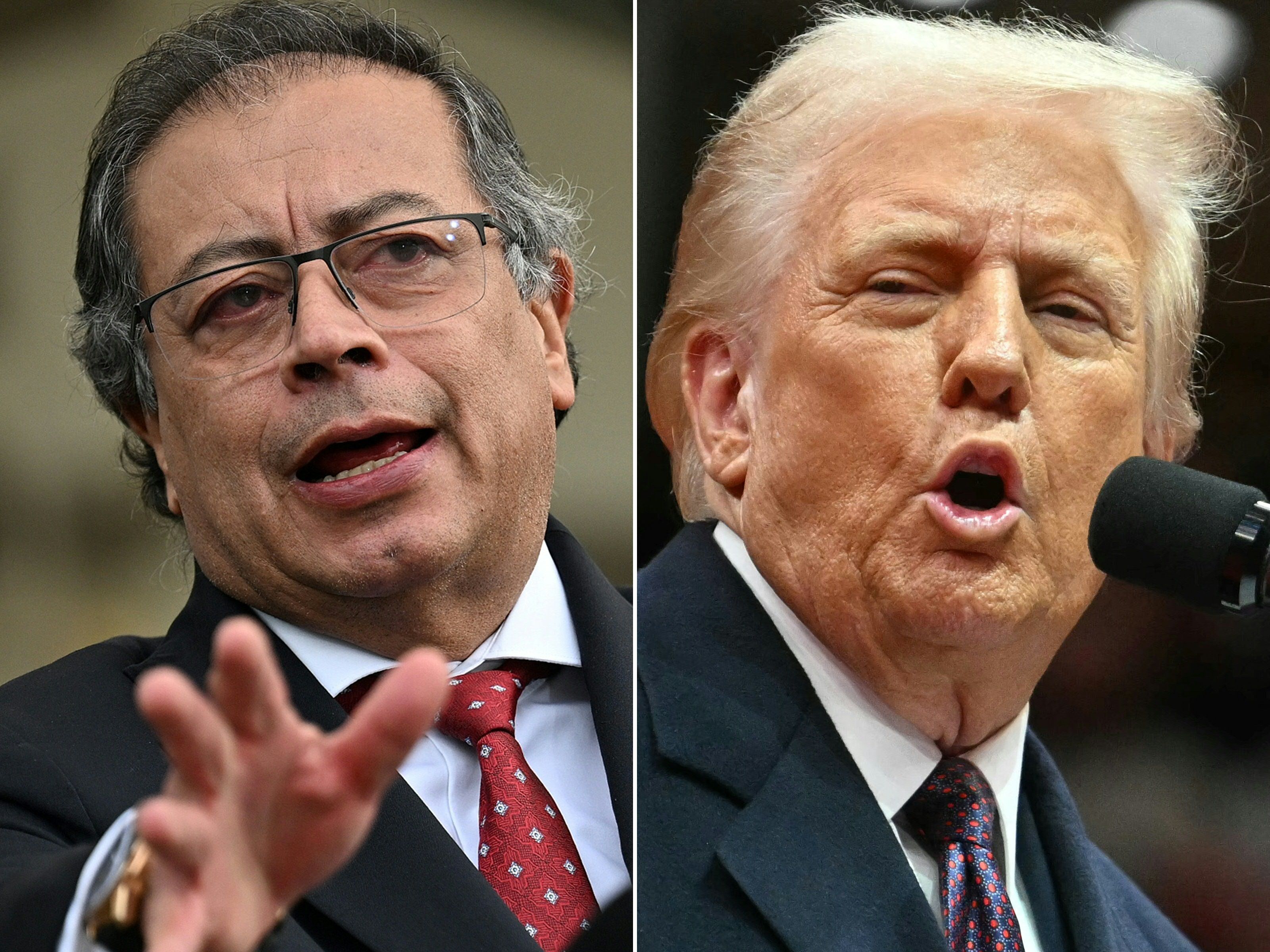 Donald Trump y Gustavo Petro