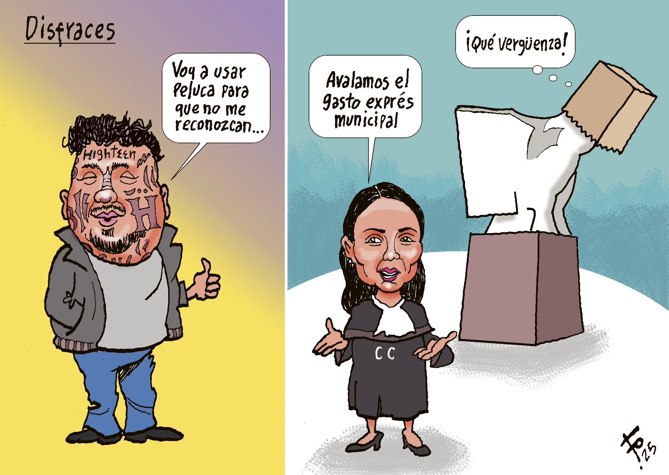 Personajes: Marlon Manolo Martínez y Leyla Lemus.