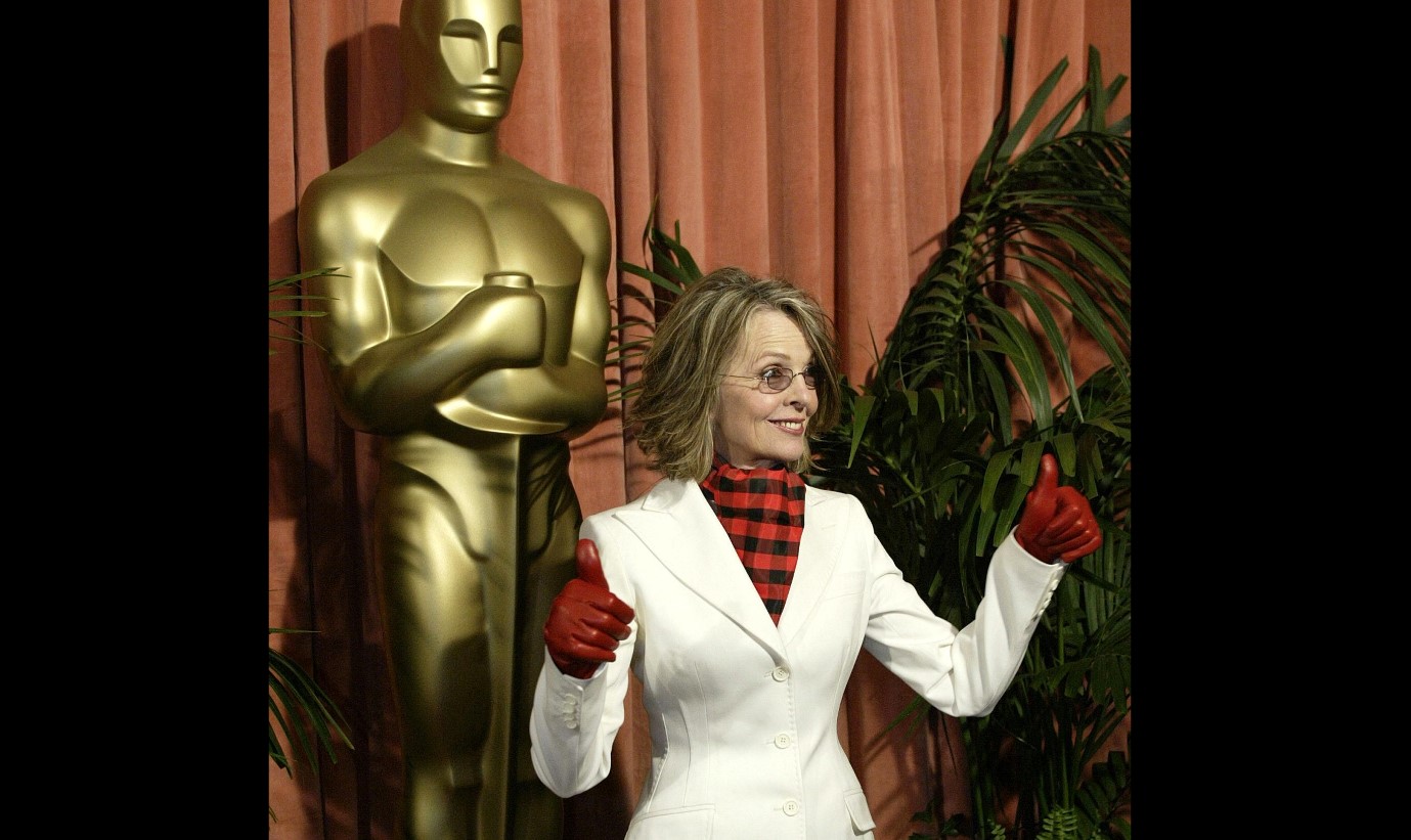 La actriz estadounidense Diane Keaton llega al almuerzo de los nominados al Oscar en febrero del 2004 en Beverly Hills, California. (Foto Prensa Libre: AFP)