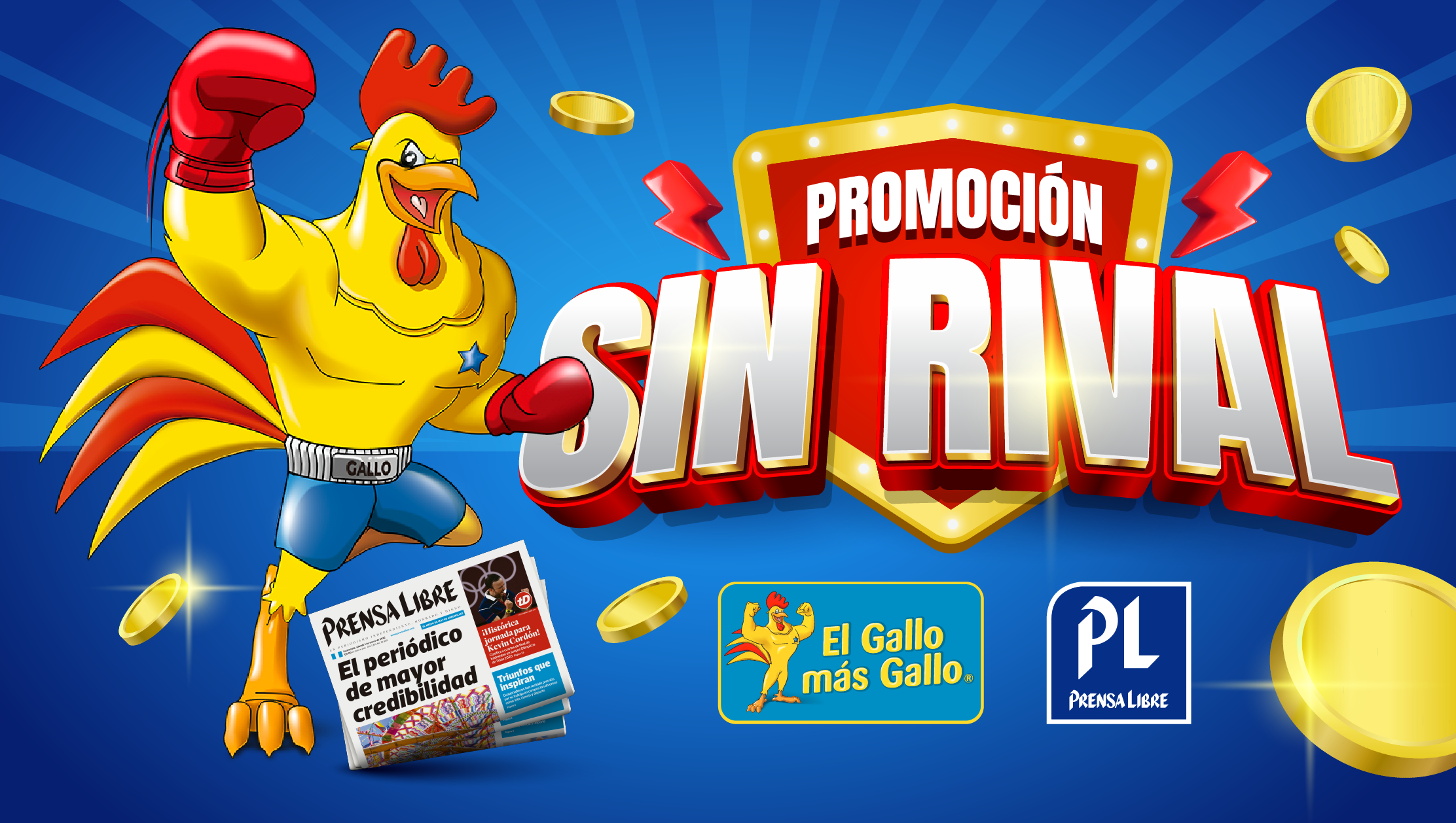 Participe y gane en la nueva dinámica de Prensa Libre y El Gallo más Gallo. (Arte: Prensa Libre)