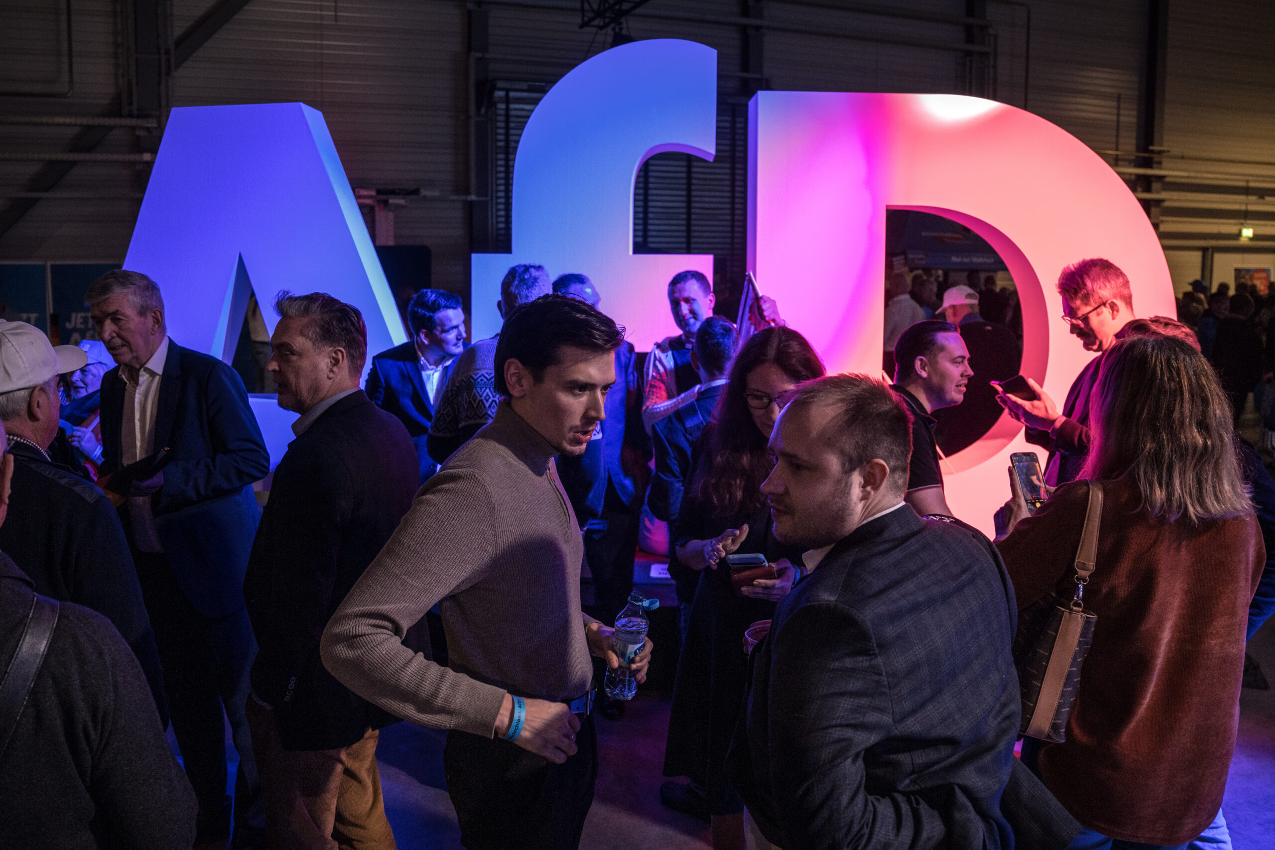 FILE Ñ AFD supporters attend the election campaign launch of the Alternative for Germany party in Halle,  Germany, Jan. 26, 2025. Five years out of college and given a role as senior adviser at the State Department, Samuel Samson has driven the Trump administrationÕs push to upend AmericaÕs postwar relationship with Europe, including holding meetings with far-right German lawmakers. (Sergey Ponomarev/The New York Times)