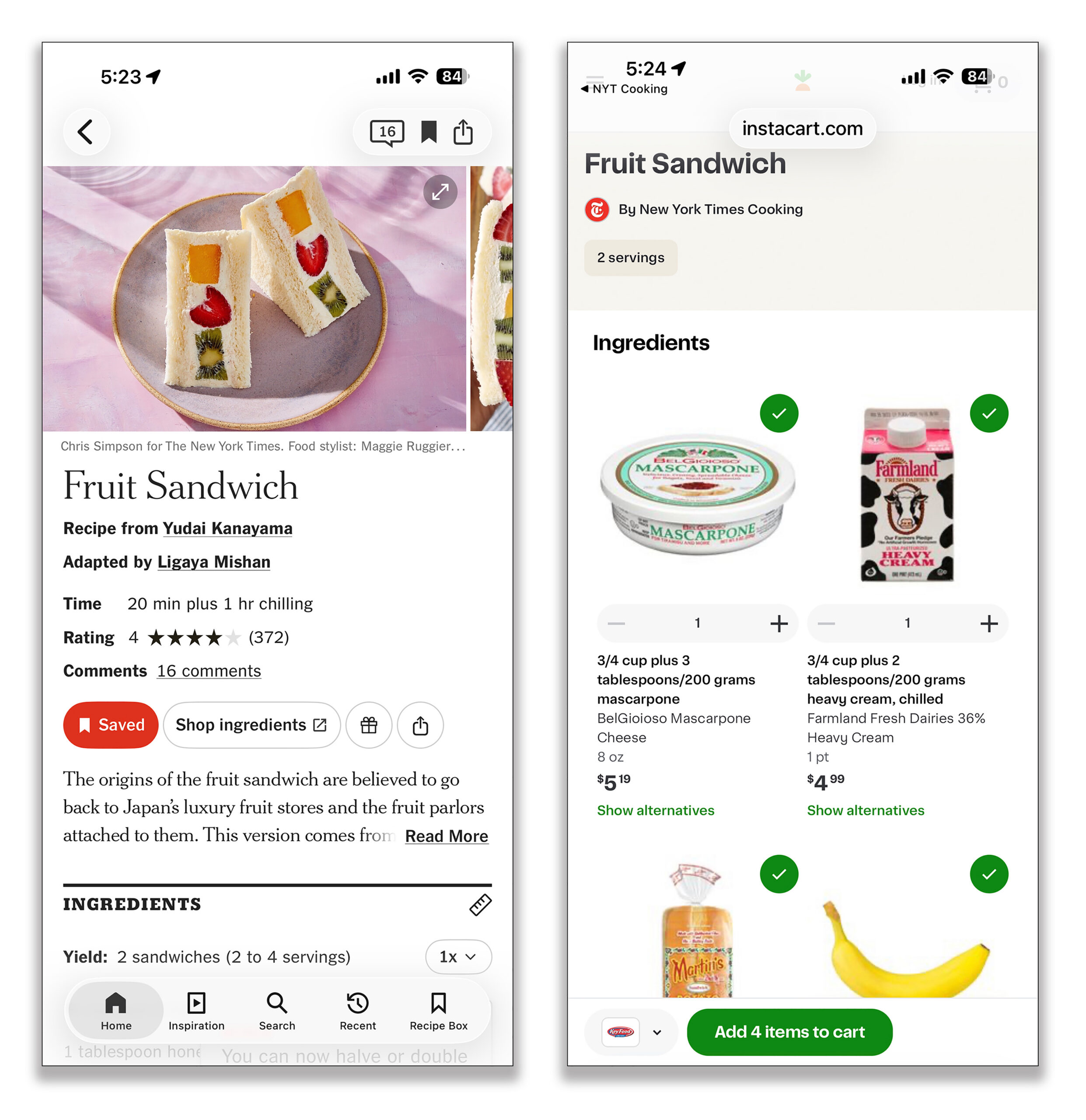 Like many recipe apps designed for cooks of all skill levels, NYT Cooking offers a large library of dishes, instructions and options to add ingredients to a shopping list Ñ or automatically order them through a grocery delivery service. Recipe apps and artificial intelligence can give you a boost, but free tools already on your device can also assist with meal planning and preparation. (The New York Times)