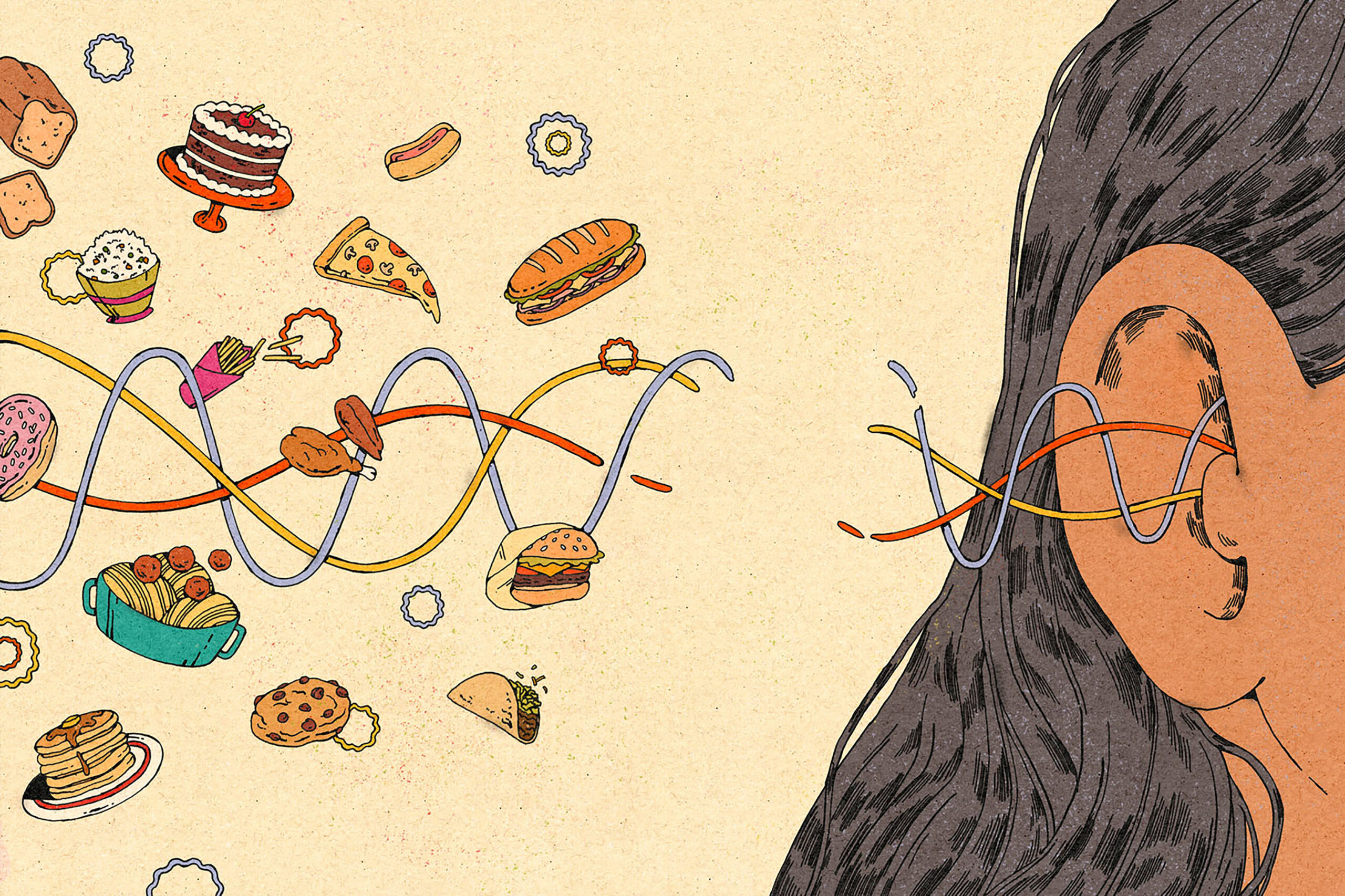 Before the rise of GLP-1s, obesity experts didnÕt study the internal buzz that compels people to eat. Now that food noise is being switched off, they want to understand it. (Kaitlin Brito/The New York Times) Ñ NO SALES; FOR EDITORIAL USE ONLY WITH NYT STORY SCI FOOD NOISE BY GINA KOLATA FOR APRIL 27, 2026. ALL OTHER USE PROHIBITED. Ñ