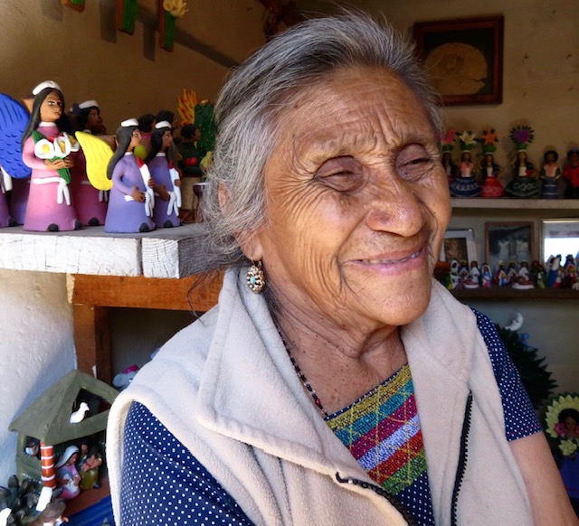 In an image provided by one of her curators, Josefina Aguilar Alcantara, an acclaimed Mexican folk artist, in 2016. Aguilar, whose evocative clay figurines depicting everyday life in her village Ñ people as varied as wedding guests and prostitutes Ñ and who continued to work for more than a decade after losing her eyesight, died on Feb. 13, 2026 in Oaxaca City, Mexico. She was 80. (Annie O'Neill via The New York Times) Ñ NO SALES; FOR EDITORIAL USE ONLY WITH NYT STORY OBIT AGUILAR by LONGMAN of APRIL 1, 2026. ALL OTHER USE PROHIBITED Ñ