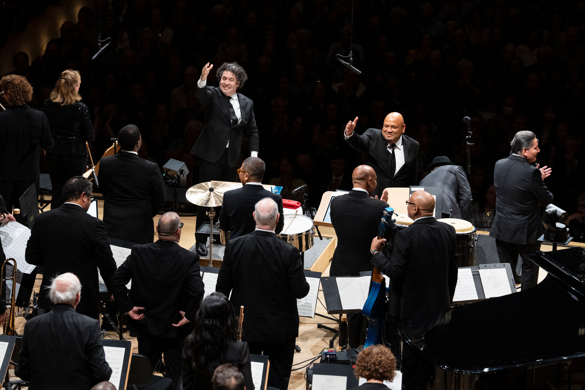 Primero, las orquestas actuaron juntas en el Geffen Hall.