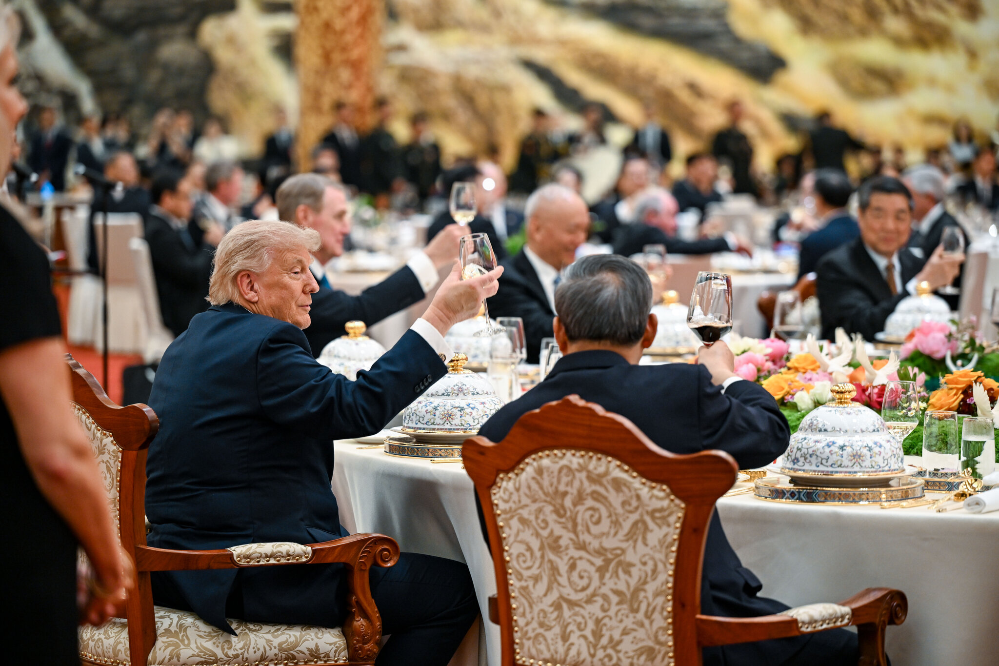 El presidente Trump durante el banquete de Estado del jueves. Kenny Holston/The New York Times