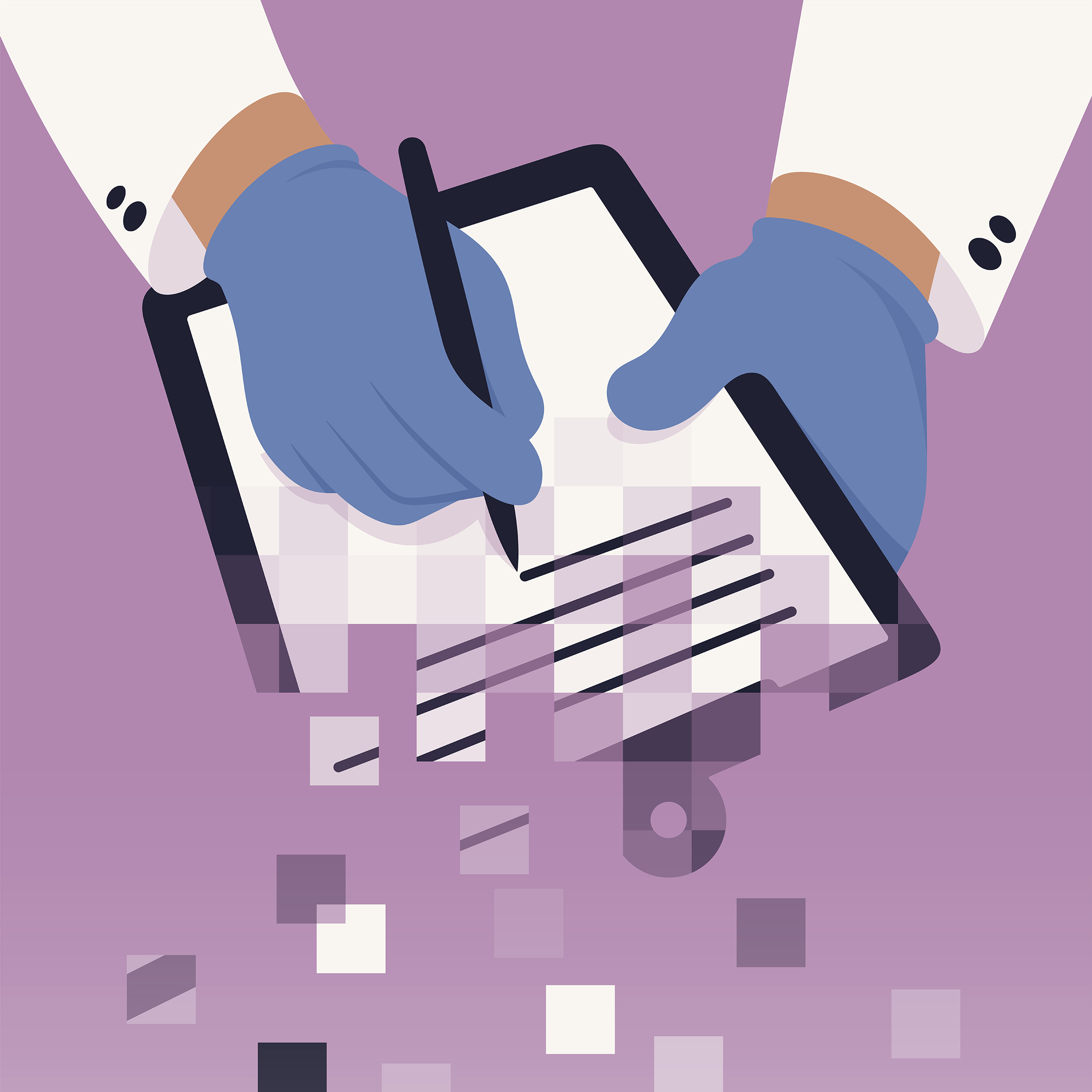 BC-WELL-AI-RECORDINGS-ART-NYTSF —  Apps that record visits are becoming popular, but they come with privacy and accuracy concerns. (Francesco Ciccolella/The New York Times) — FOR USE ONLY WITH WELL STORY BC-WELL-AI-RECORDINGS-ART-NYTSF BY SIMAR BAJAJ. ALL OTHER USE PROHIBITED.